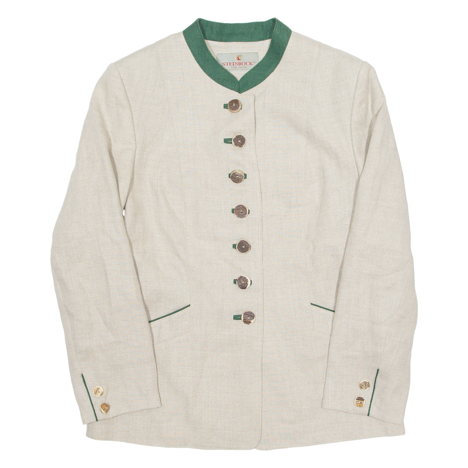 STEINBOCK Womens Blazer Jacket Beige 90s S Refurbished - N/A refurbished available on Cerqular