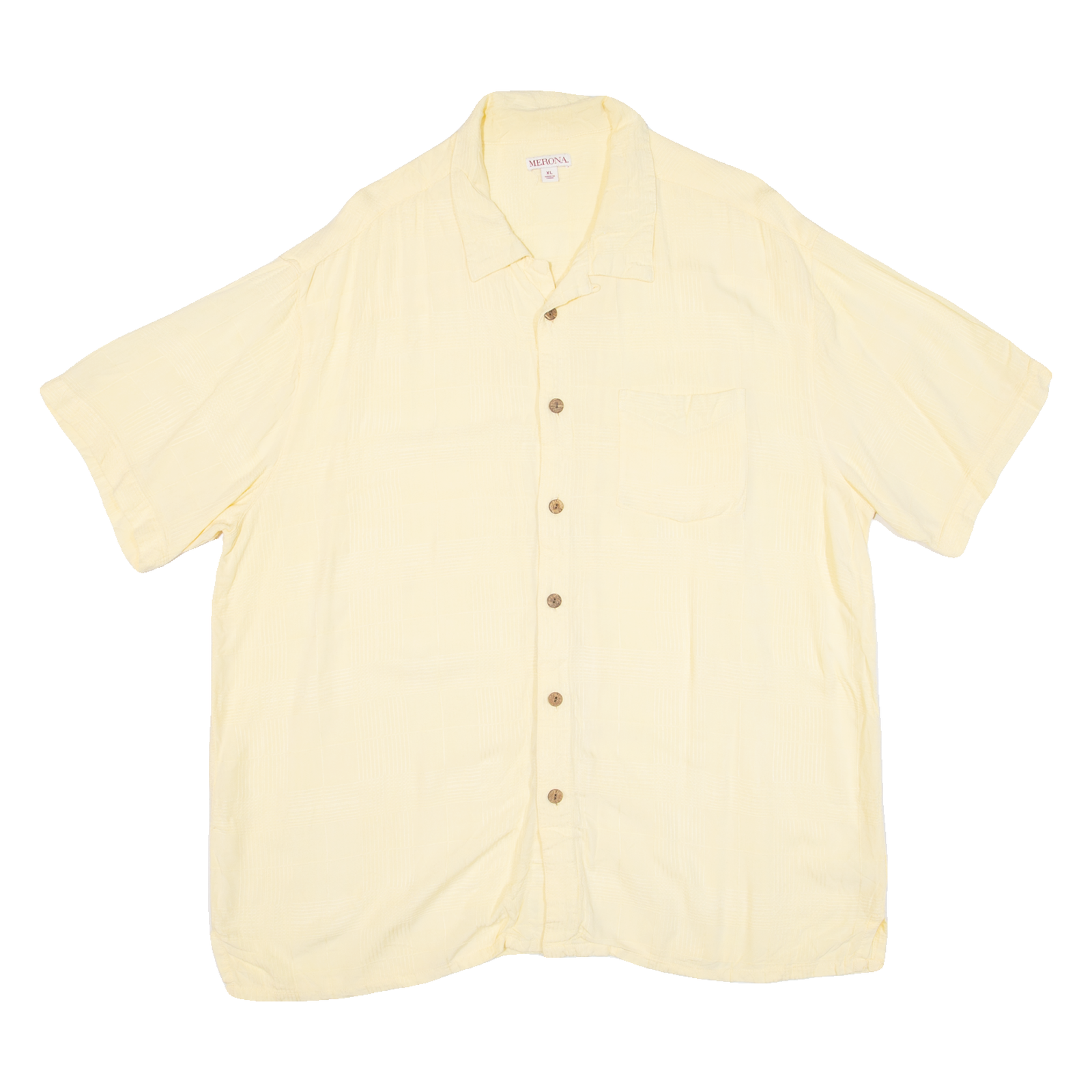 MERONA Mens Hawaiian Shirt Yellow XL Refurbished - N/A refurbished available on Cerqular