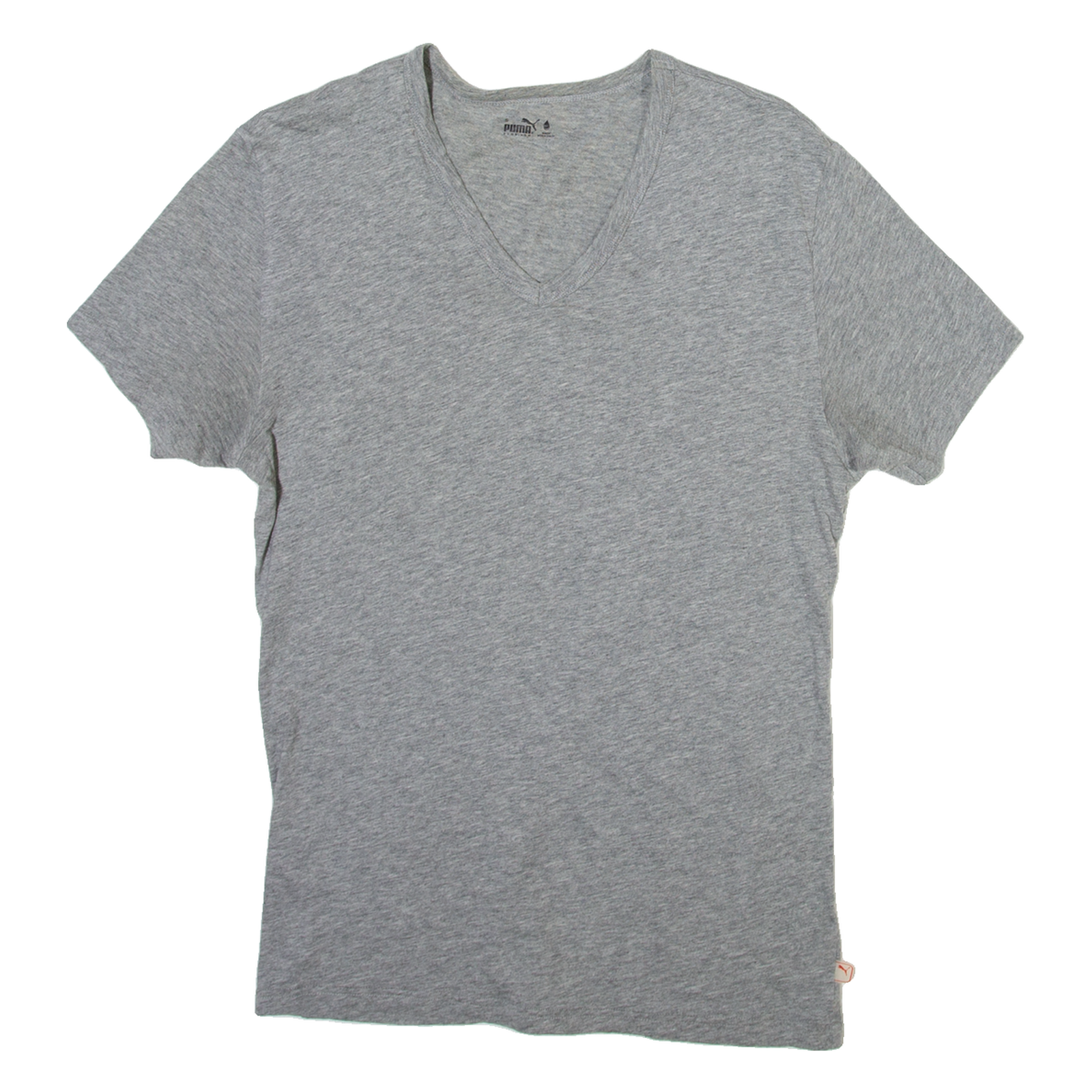 PUMA Mens T-Shirt Grey V-Neck S Refurbished - N/A refurbished available on Cerqular