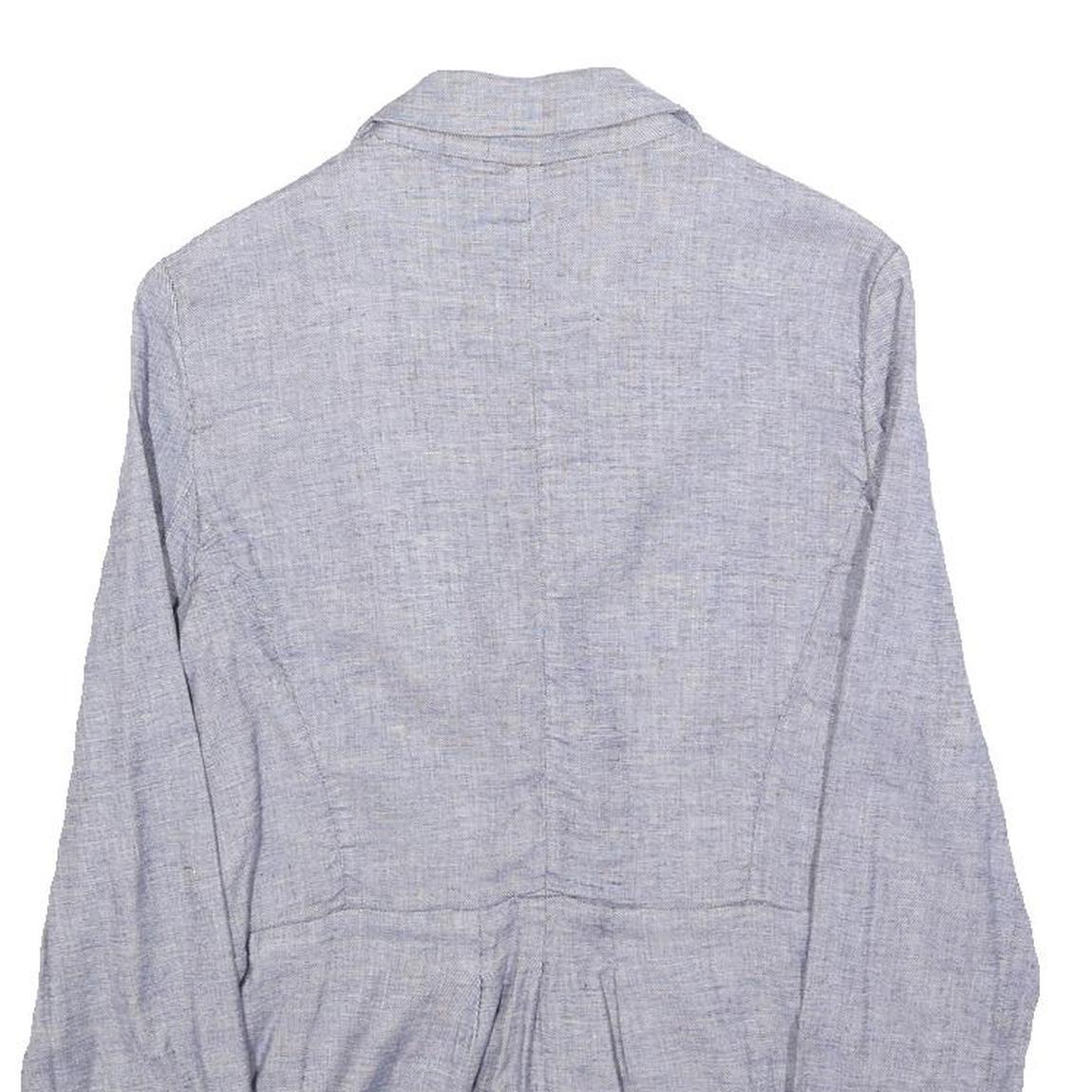 ARMANI JEANS Womens Grey Linen Blend Button Jacket S Tailored Casual Blazer Refurbished - N/A refurbished available on Cerqular
