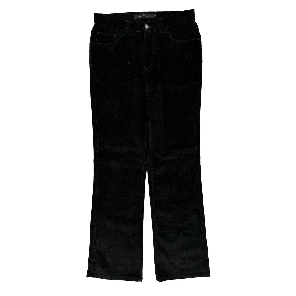 Calvin Klein Jeans Cord Trousers - 30″ Waist Black Corduroy Refurbished - Thrifted (note: this is a term often used to describe second- refurbished available on Cerqular