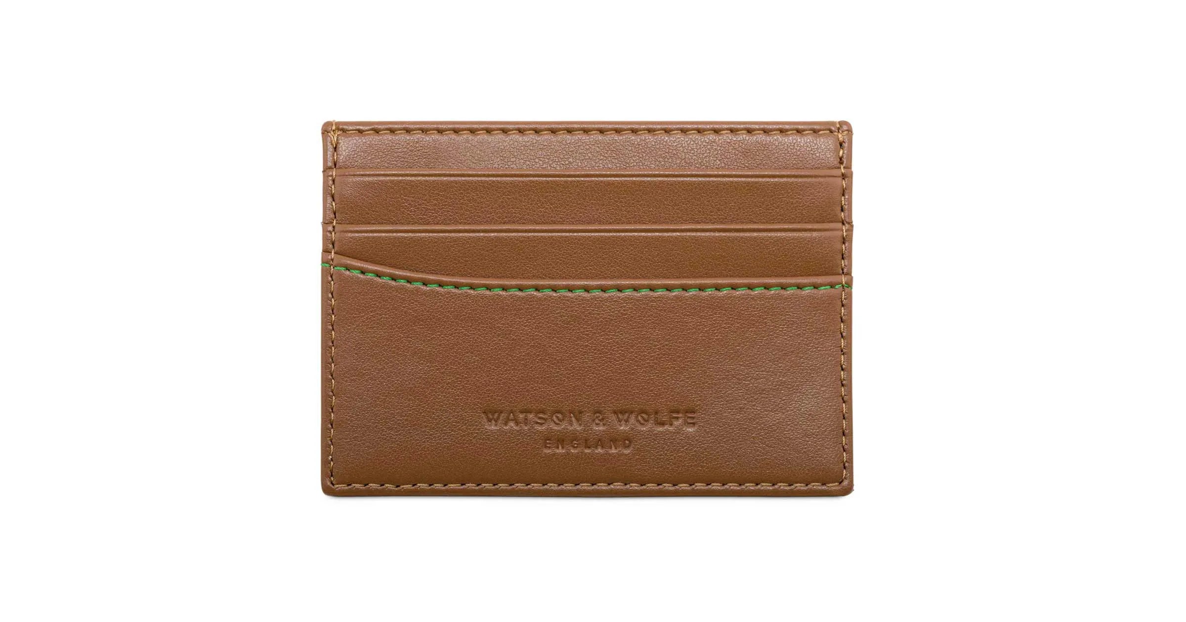 Buy Slim Card Case in Tan Refurbished - $40.22 Slim Card Case in Tan Refurbished - Watson & Wolfe refurbished available on Cerqular