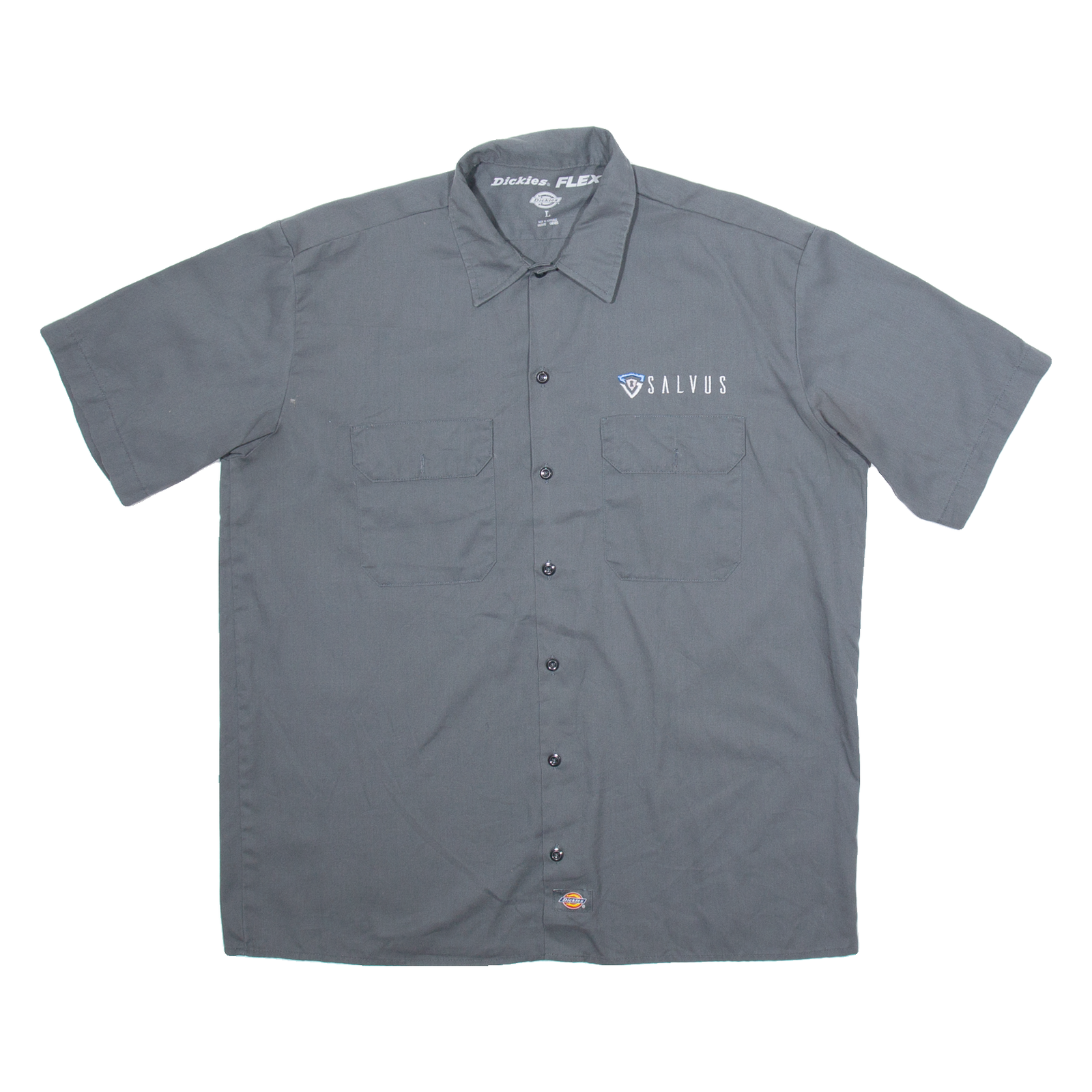 DICKIES Salvus Mens Worker Shirt Grey L Refurbished - N/A refurbished available on Cerqular