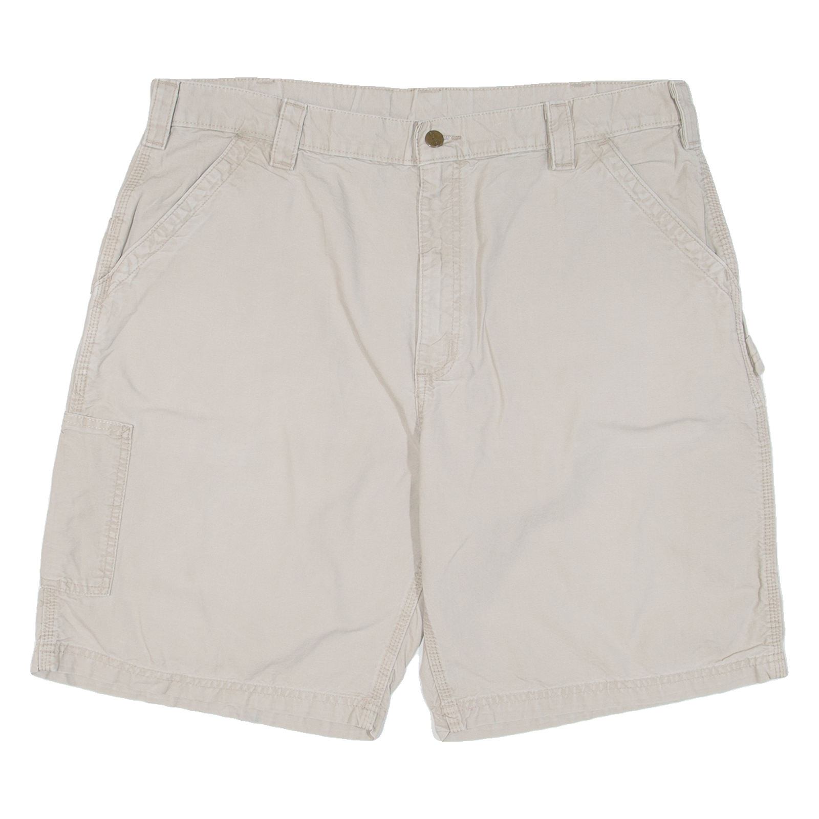 CARHARTT Mens Workwear Shorts Beige XL W40 Refurbished - N/A refurbished available on Cerqular
