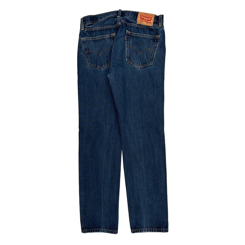 505 Levis Jeans - 33W 31L Dark Wash Denim Refurbished - Thrifted (note: this is a term often used to describe second- refurbished available on Cerqular