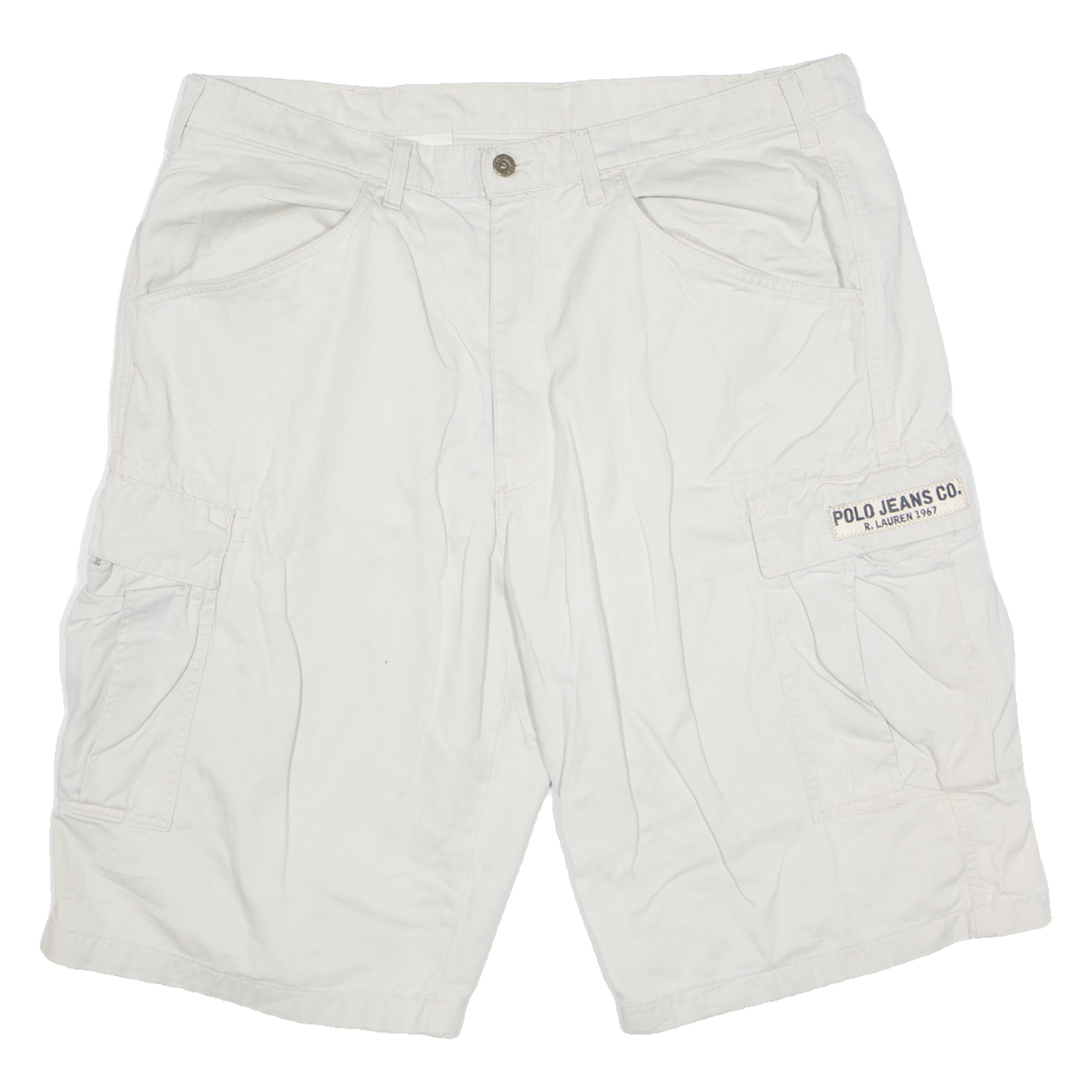 RALPH LAUREN POLO JEANS COMPANY Mens Cargo Shorts Cream XL W38 Refurbished - N/A refurbished available on Cerqular