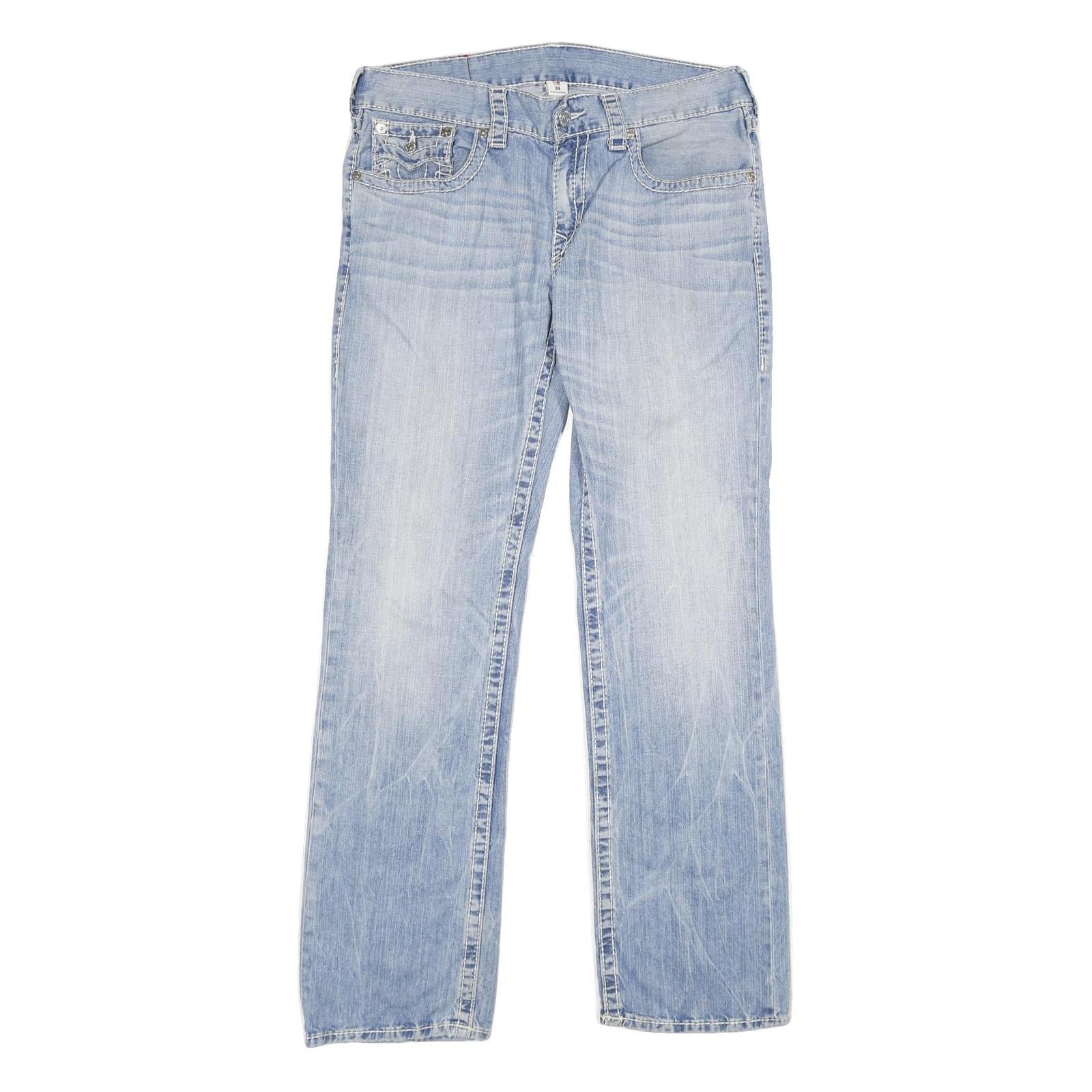 Buy TRUE RELIGION Mens Jeans Blue Regular Straight Denim Light W34 L34 Zip Cotton Refurbished - $81.89 TRUE RELIGION Mens Jeans Blue Regular Straight Denim Light W34 L34 Zip Cotton Refurbished - N/A refurbished available on Cerqular