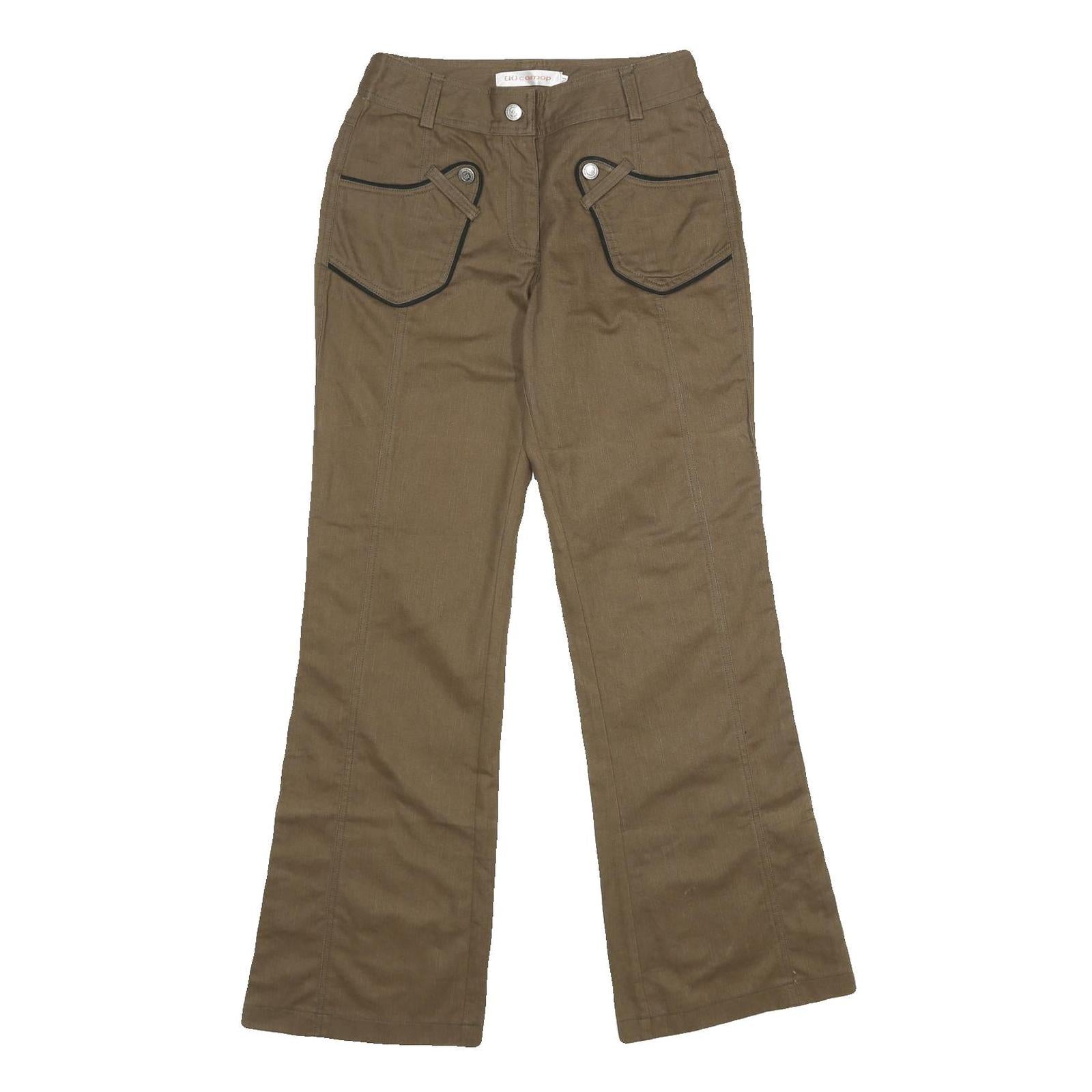 UO COMOP Womens Polyester Blend Brown Regular Flared Trousers W28 L32 Utility Refurbished - N/A refurbished available on Cerqular
