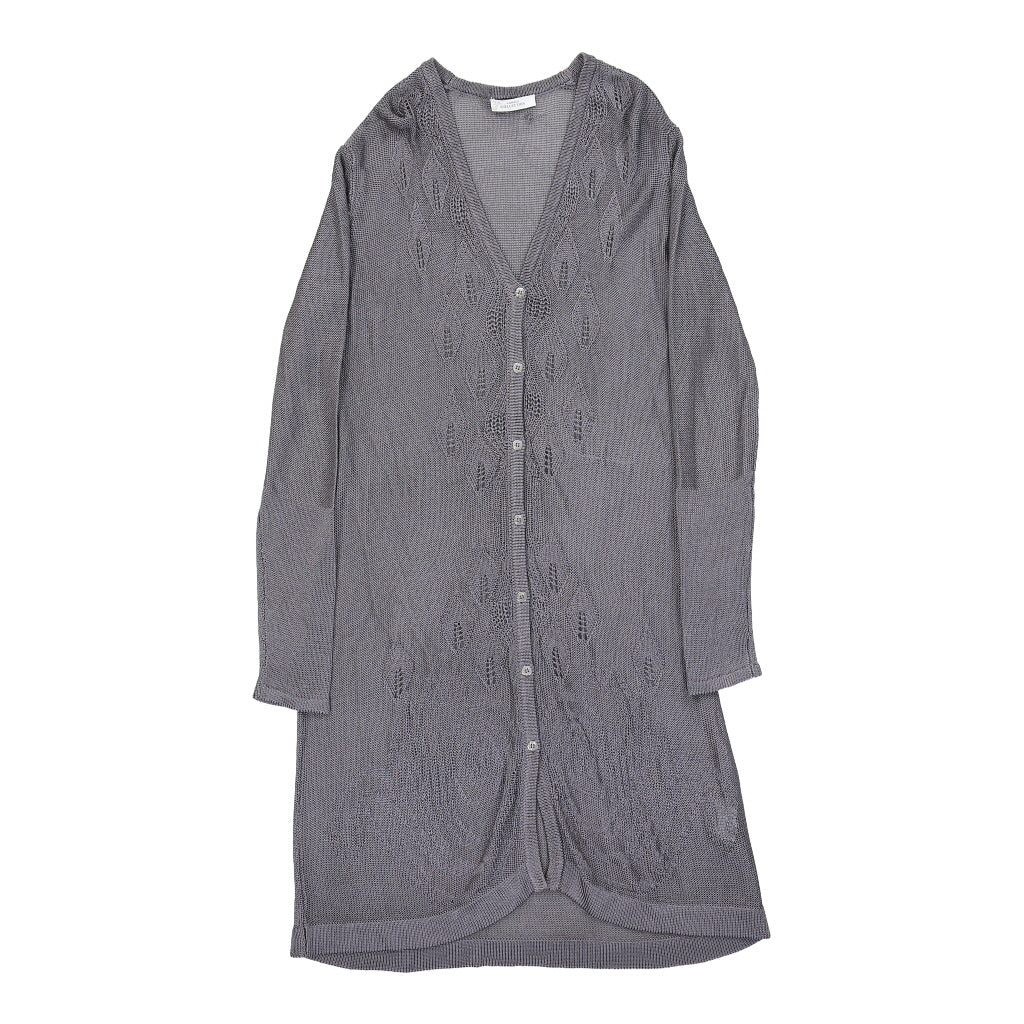 Buy Versace Cardigan - Medium Grey Cotton | Size: medium Refurbished - $76.04 Versace Cardigan - Medium Grey Cotton | Size: medium Refurbished - N/A (Preloved Designer is not a specific brand, it refurbished available on Cerqular