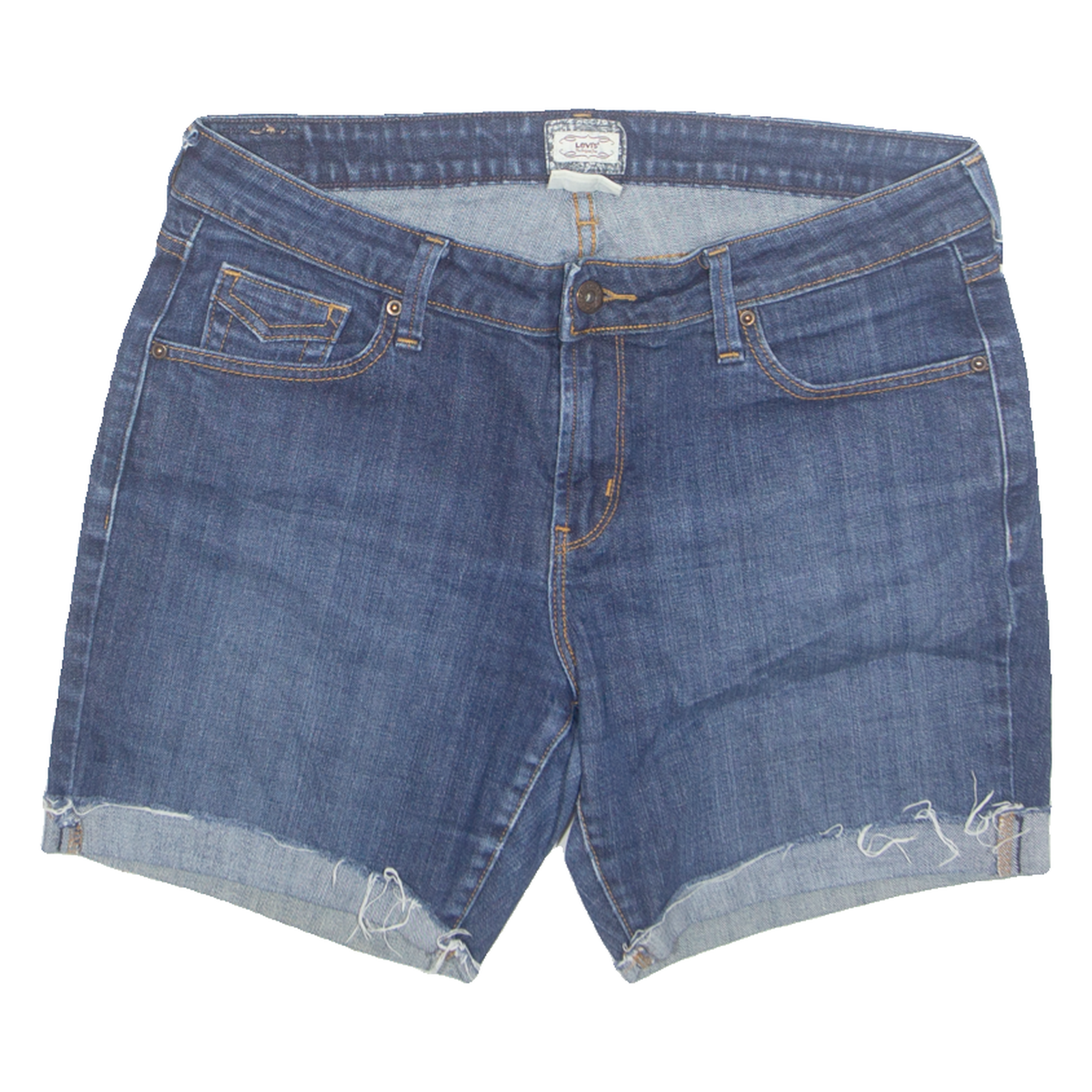 LEVI'S 545 Turn Up Womens Denim Shorts Blue M W32 Refurbished - N/A refurbished available on Cerqular