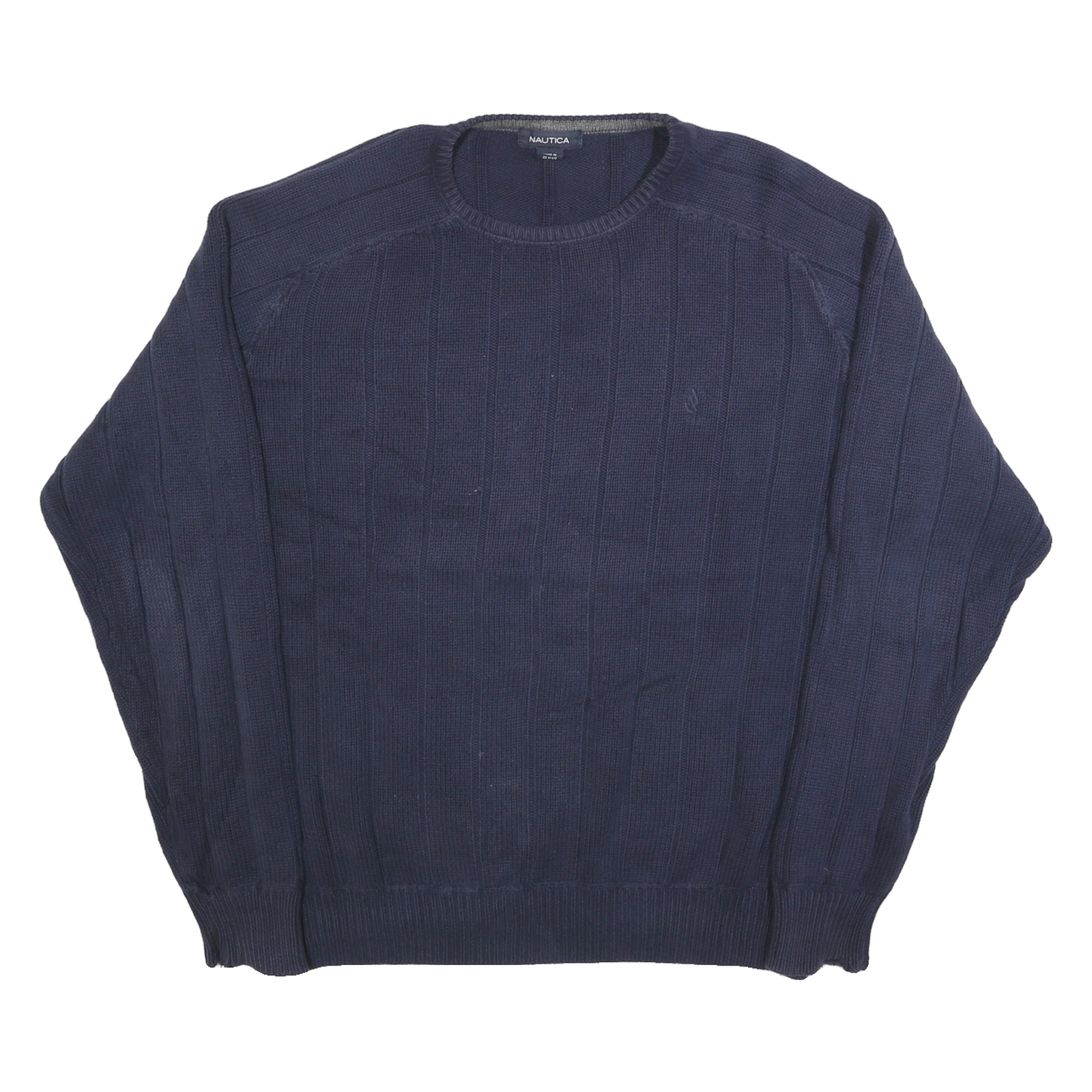 NAUTICA Mens Blue Patterned Cotton Jumper Crew Neck Basic Knit XL Classic Refurbished - N/A refurbished available on Cerqular