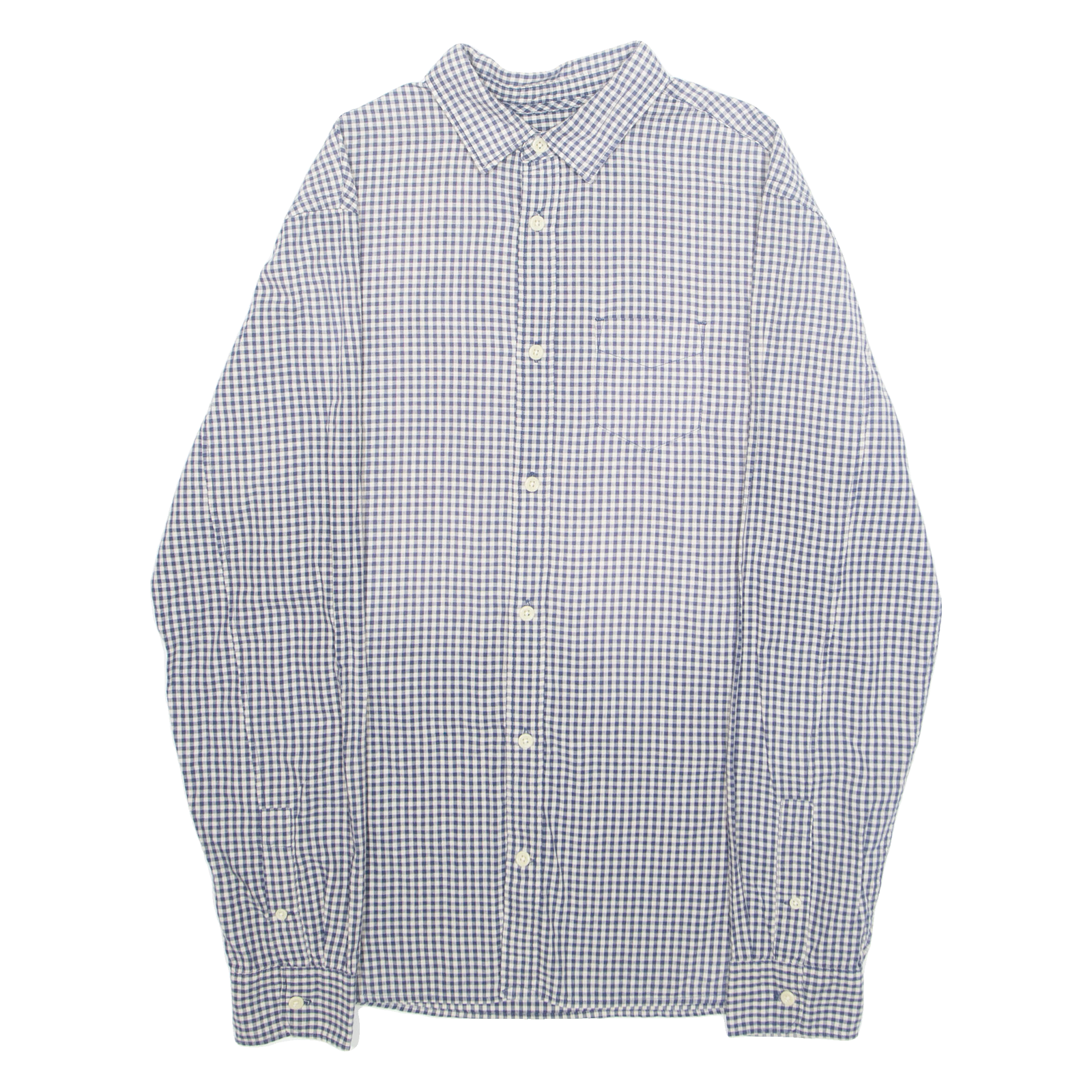 ALL SAINTS Mens Shirt Grey Gingham Long Sleeve M Refurbished - N/A refurbished available on Cerqular