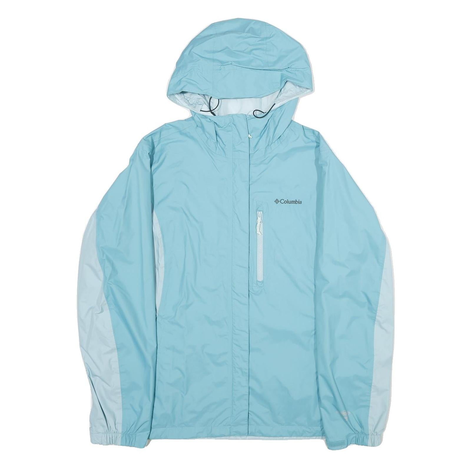 COLUMBIA Womens Blue & Light Blue Outdoor Jacket XL Nylon Plain Lightweight Zip Refurbished - N/A refurbished available on Cerqular