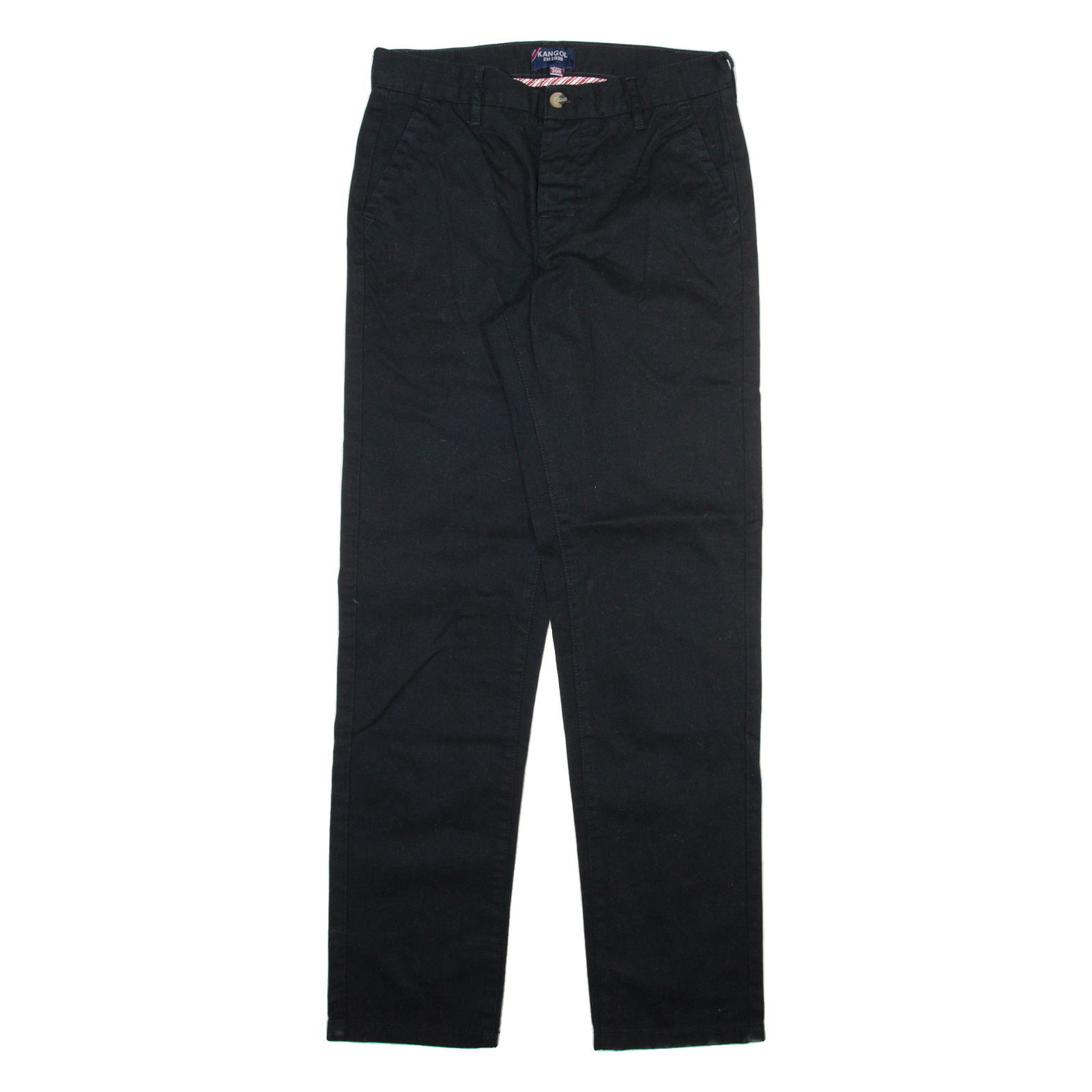 KANGOL Mens Trousers Black Regular Straight W30 L31 Refurbished - N/A refurbished available on Cerqular