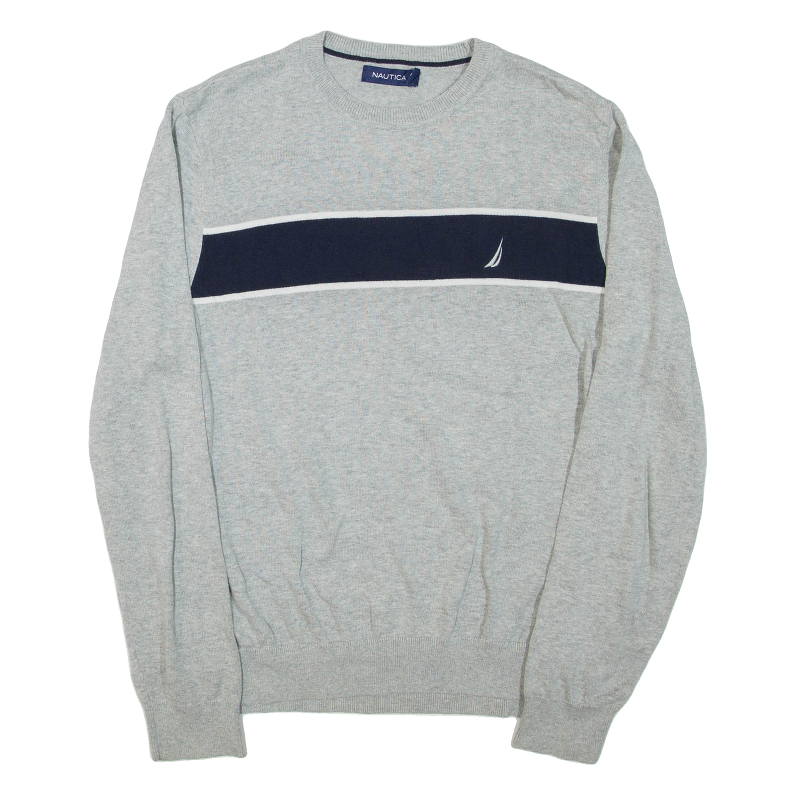 NAUTICA Mens Jumper Grey Tight Knit M Refurbished - N/A refurbished available on Cerqular