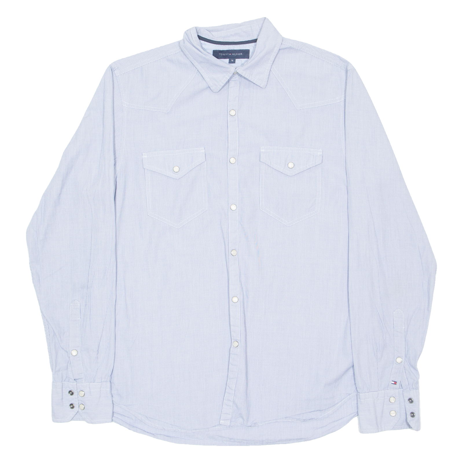 TOMMY HILFIGER Mens Plain Shirt Blue Long Sleeve M Refurbished - N/A refurbished available on Cerqular