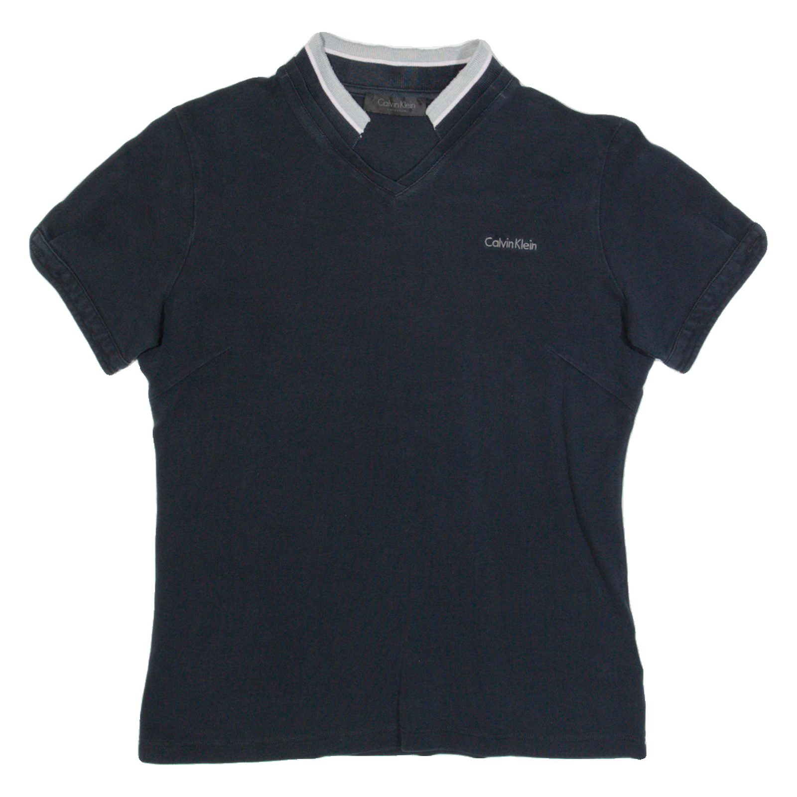 CALVIN KLEIN Womens Polo Shirt Black L Refurbished - N/A refurbished available on Cerqular