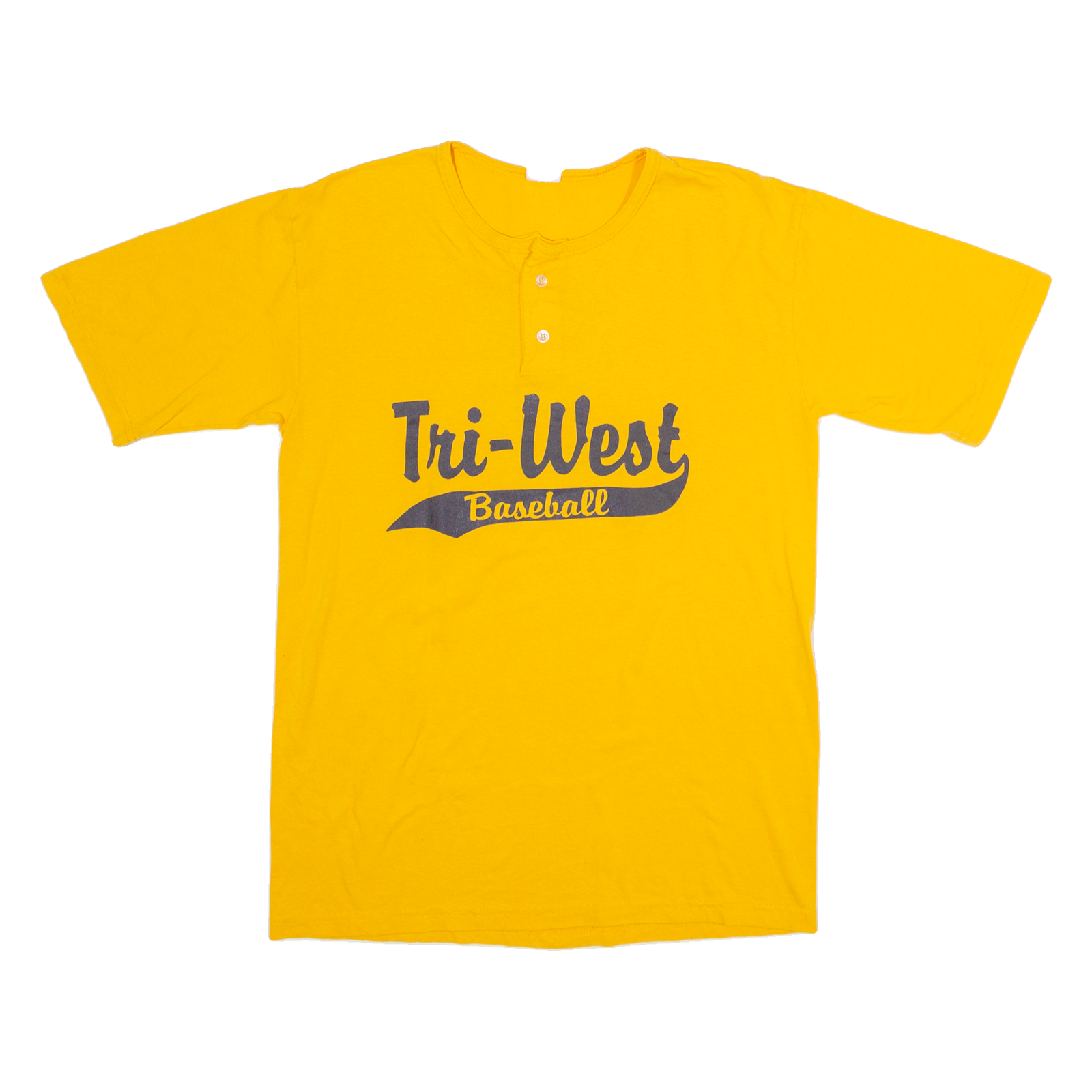 Buy AUGUSTA Tri-West Baseball #9 Mens T-Shirt Yellow USA Button Neck M Refurbished - $15.59 AUGUSTA Tri-West Baseball #9 Mens T-Shirt Yellow USA Button Neck M Refurbished - N/A refurbished available on Cerqular