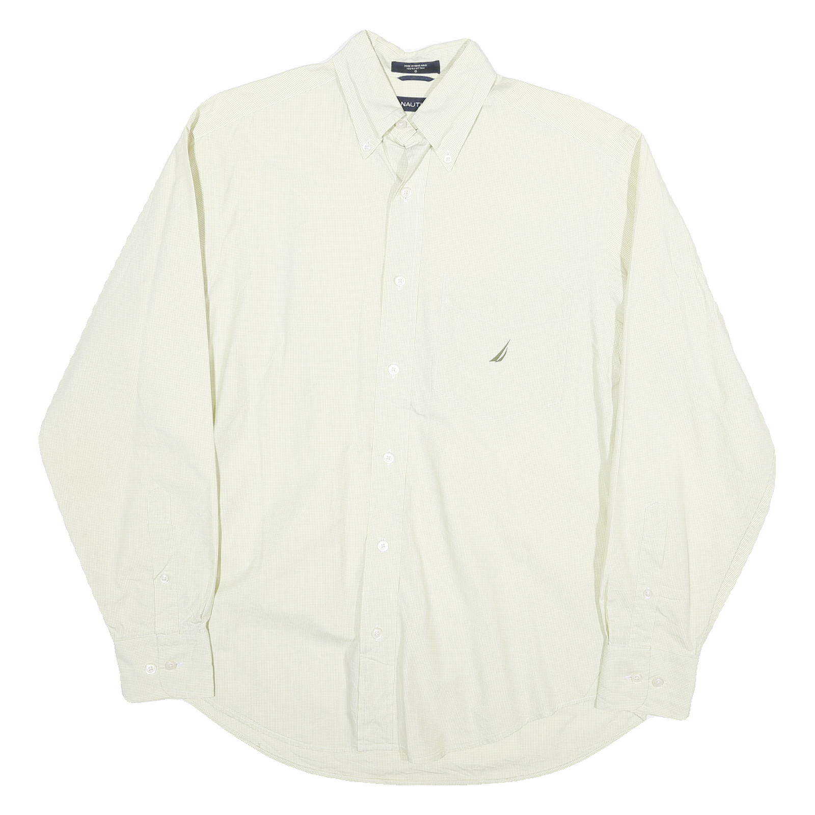 Buy NAUTICA Mens Cream & Green Check Cotton Blend Shirt S Button-Down Collar Long Refurbished - $25.99 NAUTICA Mens Cream & Green Check Cotton Blend Shirt S Button-Down Collar Long Refurbished - N/A refurbished available on Cerqular