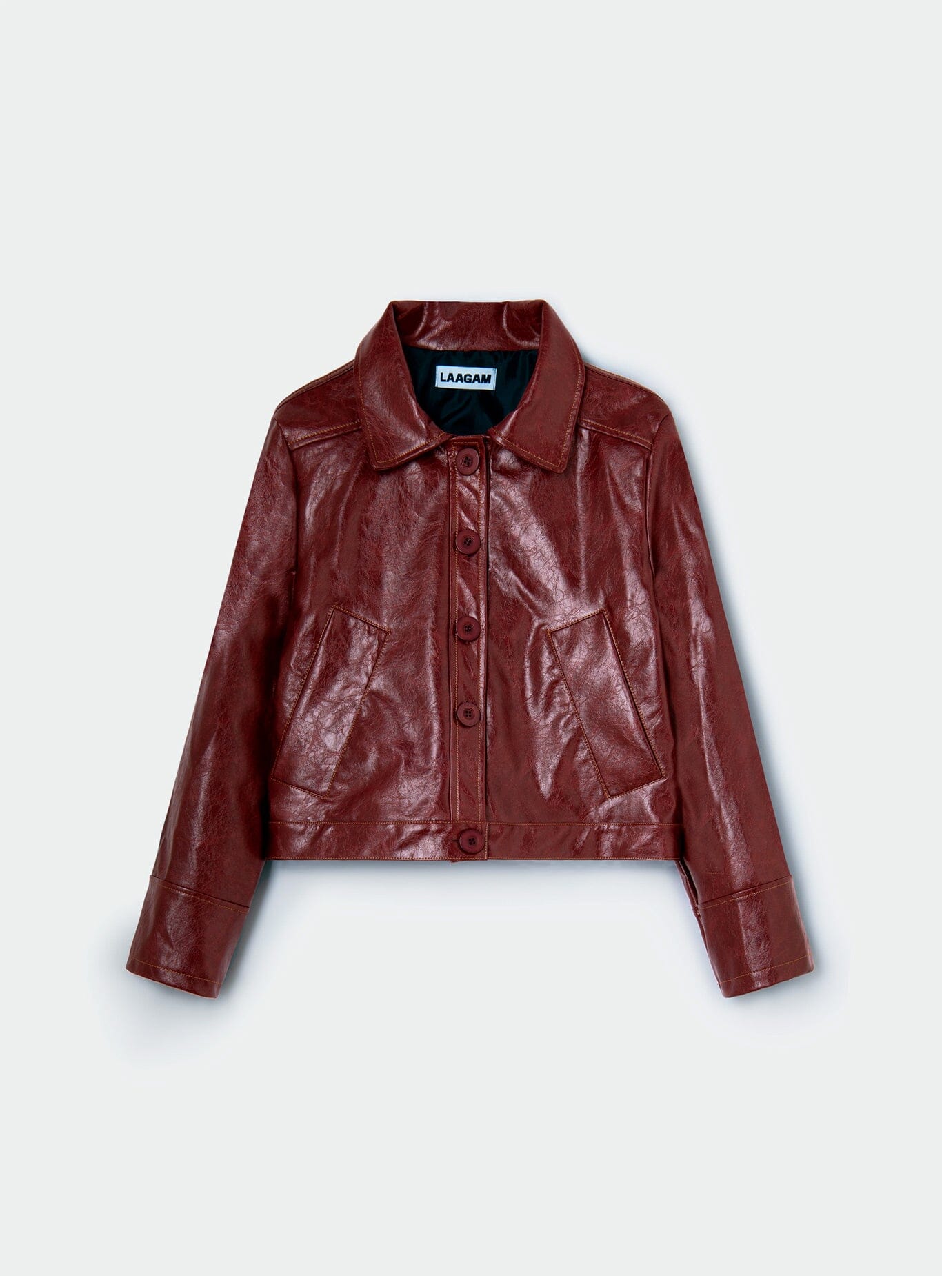 ALEXA BURGUNDY JACKET | Size: M Refurbished - N/A (Note: Laagam is a Hindi word that means refurbished available on Cerqular