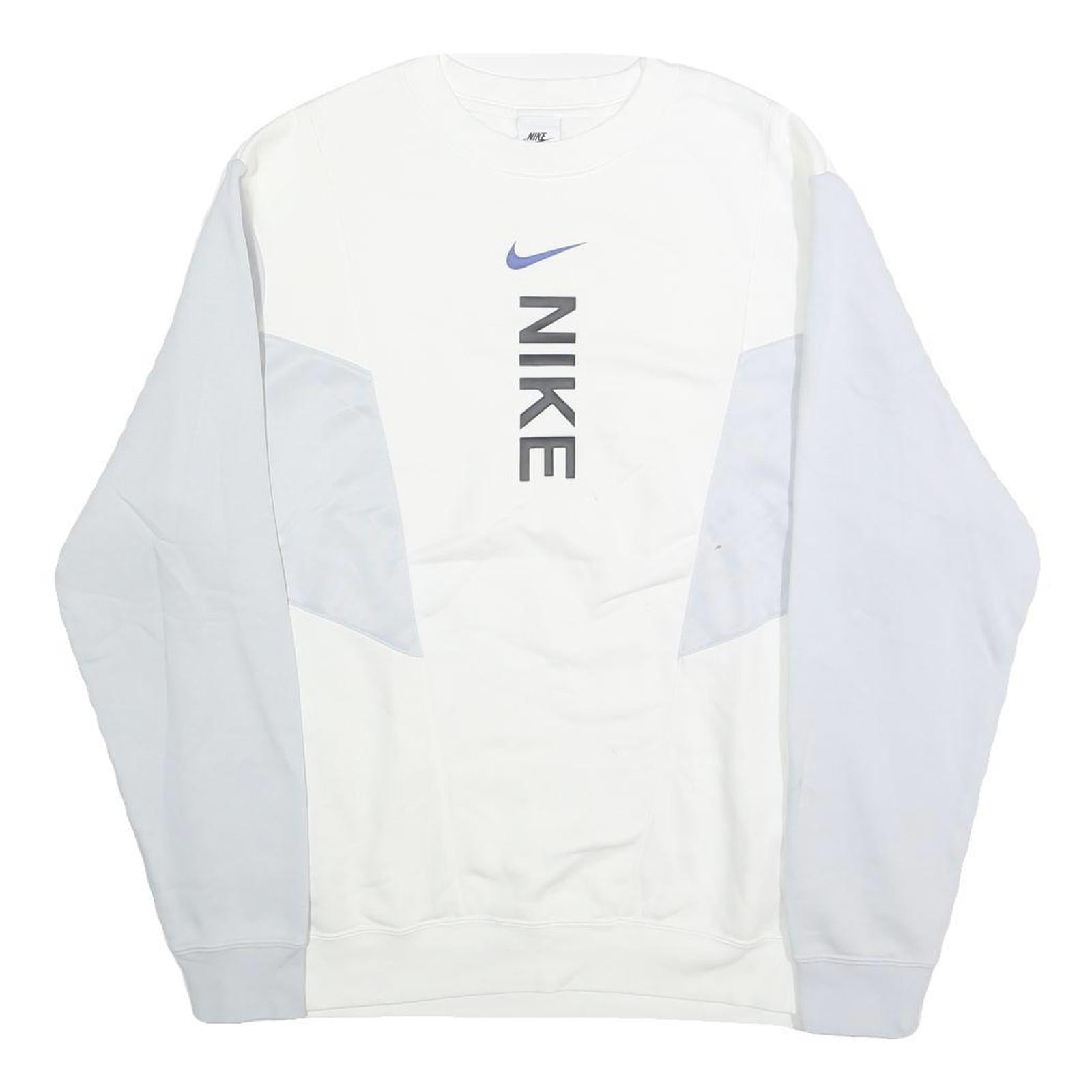 Buy NIKE Mens White & Light Blue Crew Neck L Sweatshirt Cotton Pullover Casual Refurbished - $36.39 NIKE Mens White & Light Blue Crew Neck L Sweatshirt Cotton Pullover Casual Refurbished - N/A refurbished available on Cerqular