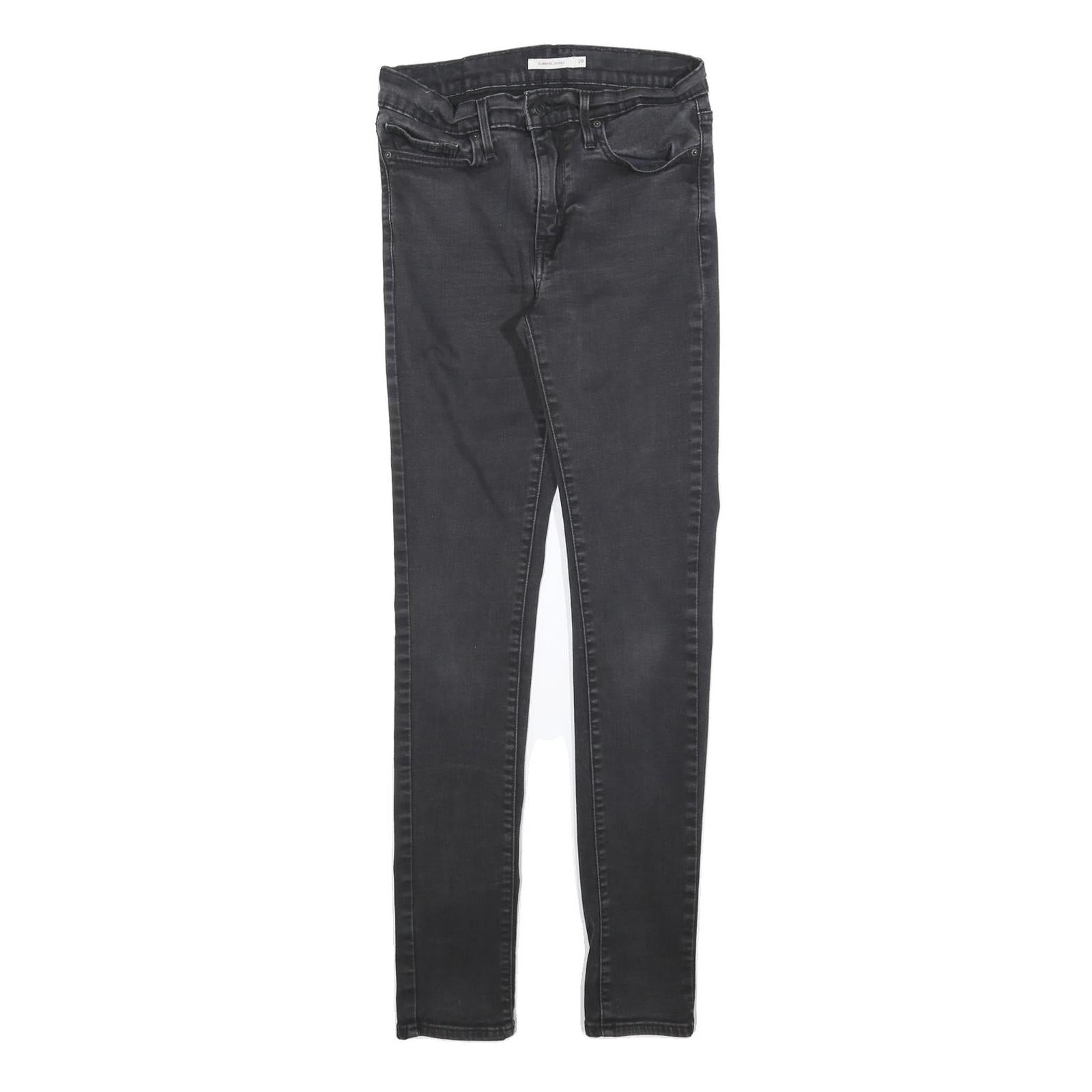 LEVI'S Womens Slim Black Denim Slim Jeans W29 L32 Stylish Cotton Blend Zip Refurbished - N/A refurbished available on Cerqular