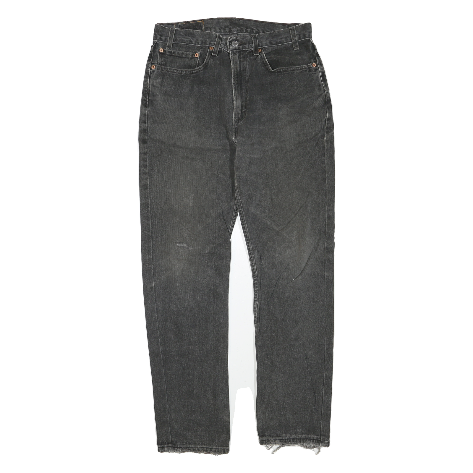 LEVI'S Womens Regular Fit Black Denim Jeans W32 L30 Cotton Blend Zip Pockets Refurbished - N/A refurbished available on Cerqular