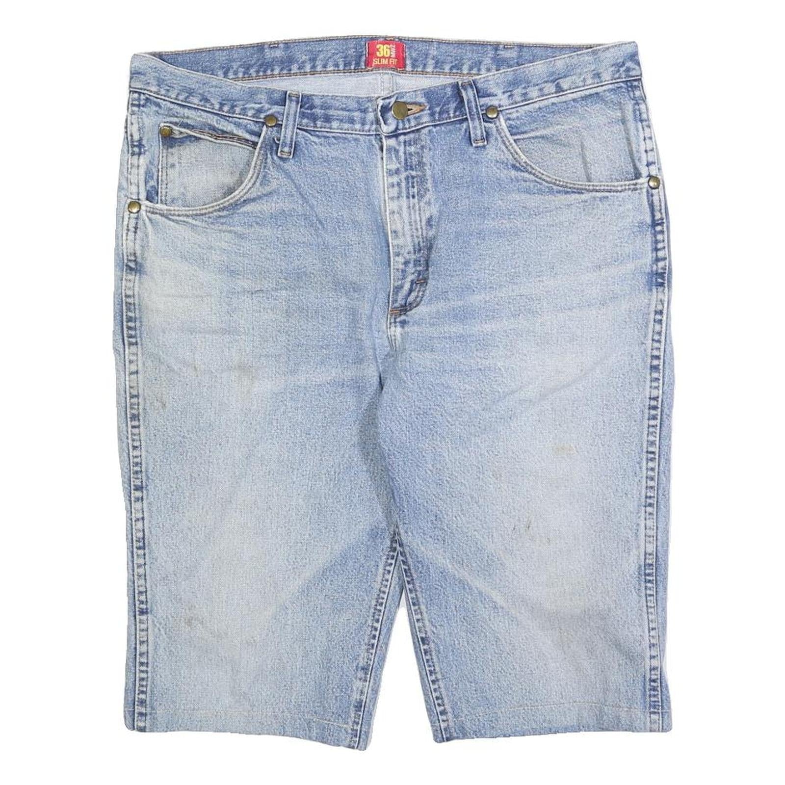 Buy WRANGLER Mens Denim Blue Casual Shorts L W36 Slim Fit Classic Style Refurbished - $22.09 WRANGLER Mens Denim Blue Casual Shorts L W36 Slim Fit Classic Style Refurbished - N/A refurbished available on Cerqular