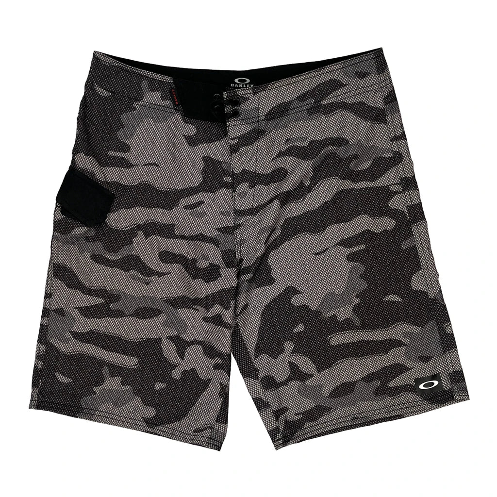 Oakley Camo Shorts - 32W 10L Grey Polyester Refurbished - Thrifted (note: this is a term often used to describe second- refurbished available on Cerqular