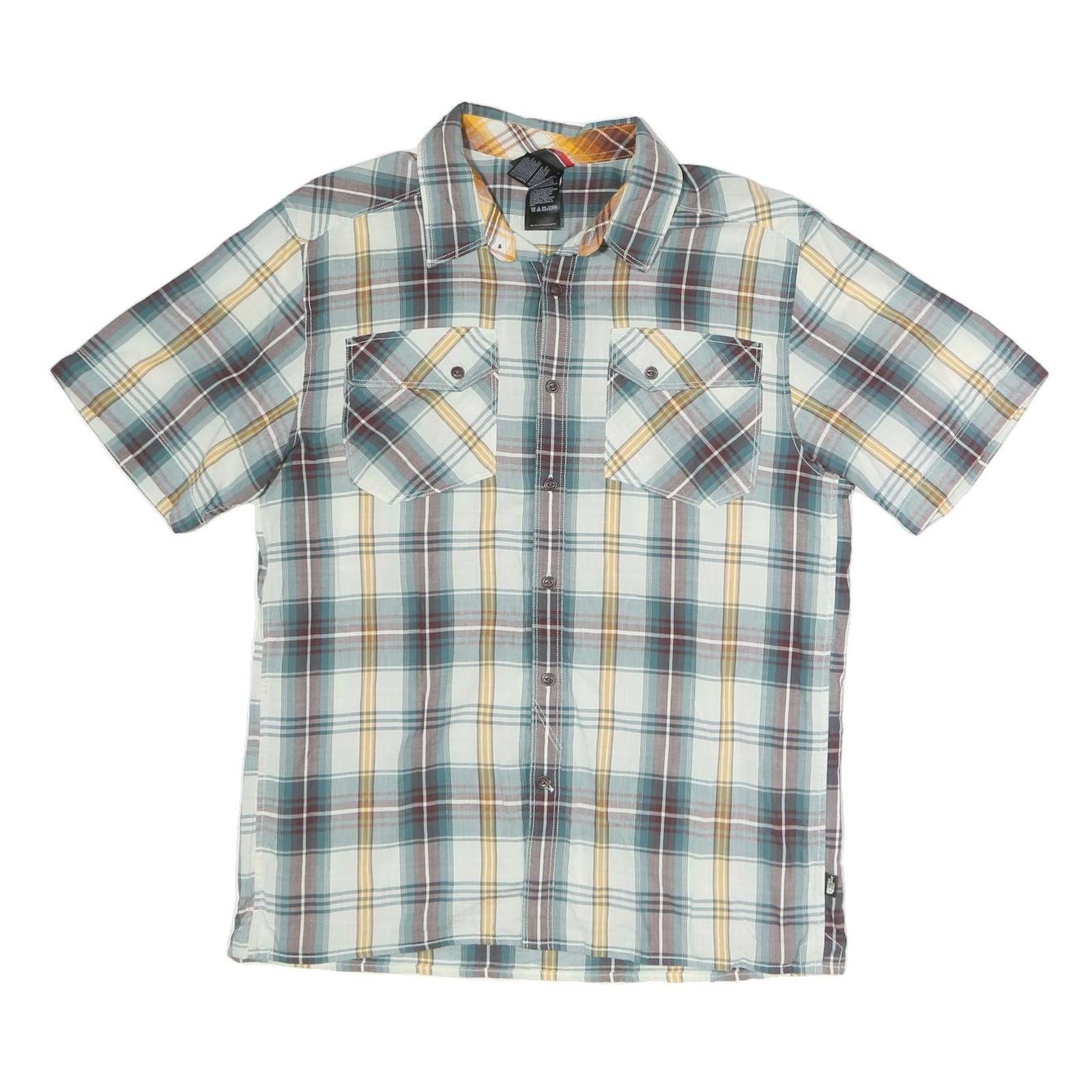 Buy THE NORTH FACE Mens Blue White & Yellow Check Shirt M Cotton Casual Short Sleeve Refurbished - $38.99 THE NORTH FACE Mens Blue White & Yellow Check Shirt M Cotton Casual Short Sleeve Refurbished - N/A refurbished available on Cerqular