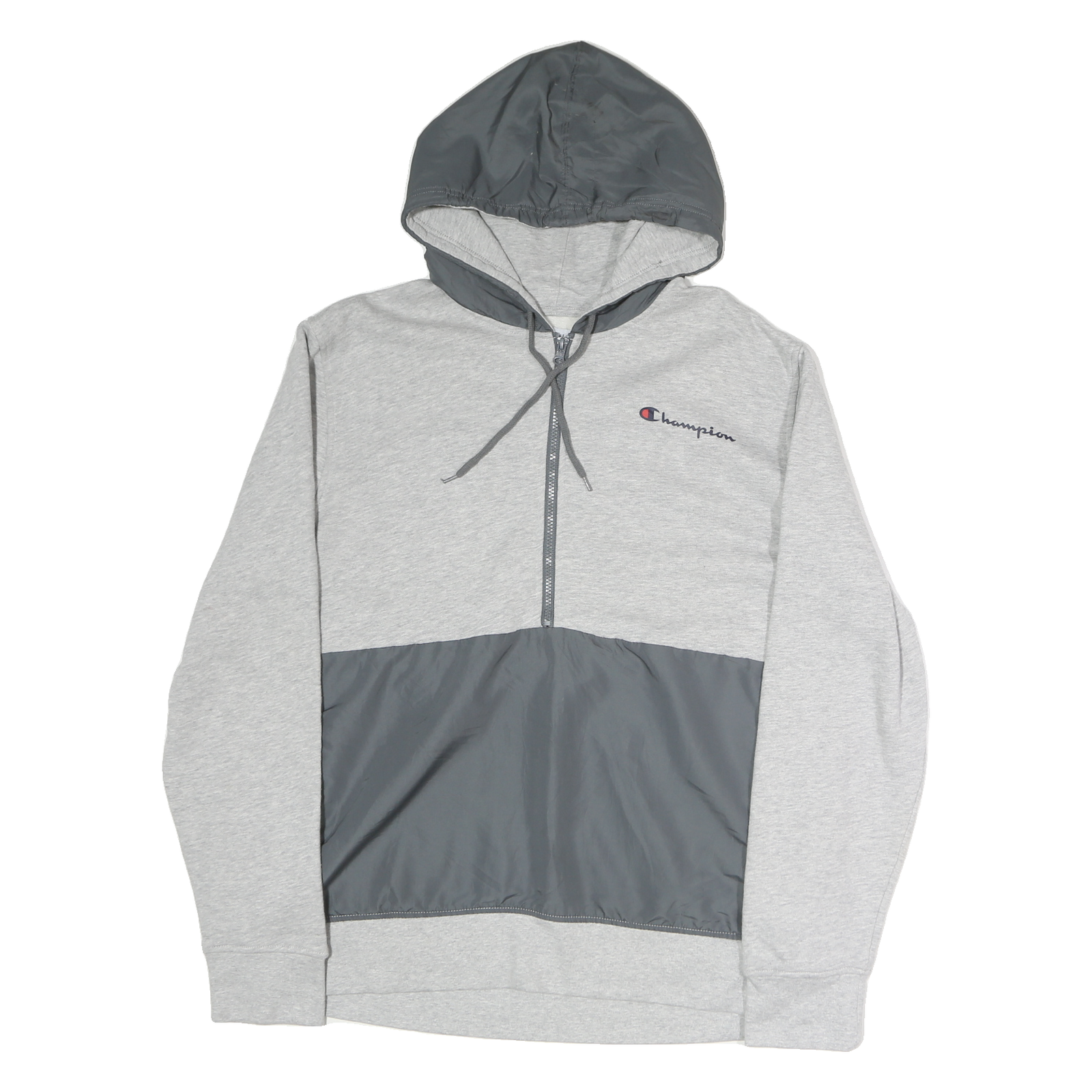 Buy CHAMPION Mens Grey & Dark Grey Half Zip Hoodie XL Cotton Sweatshirt Refurbished - $32.49 CHAMPION Mens Grey & Dark Grey Half Zip Hoodie XL Cotton Sweatshirt Refurbished - N/A refurbished available on Cerqular