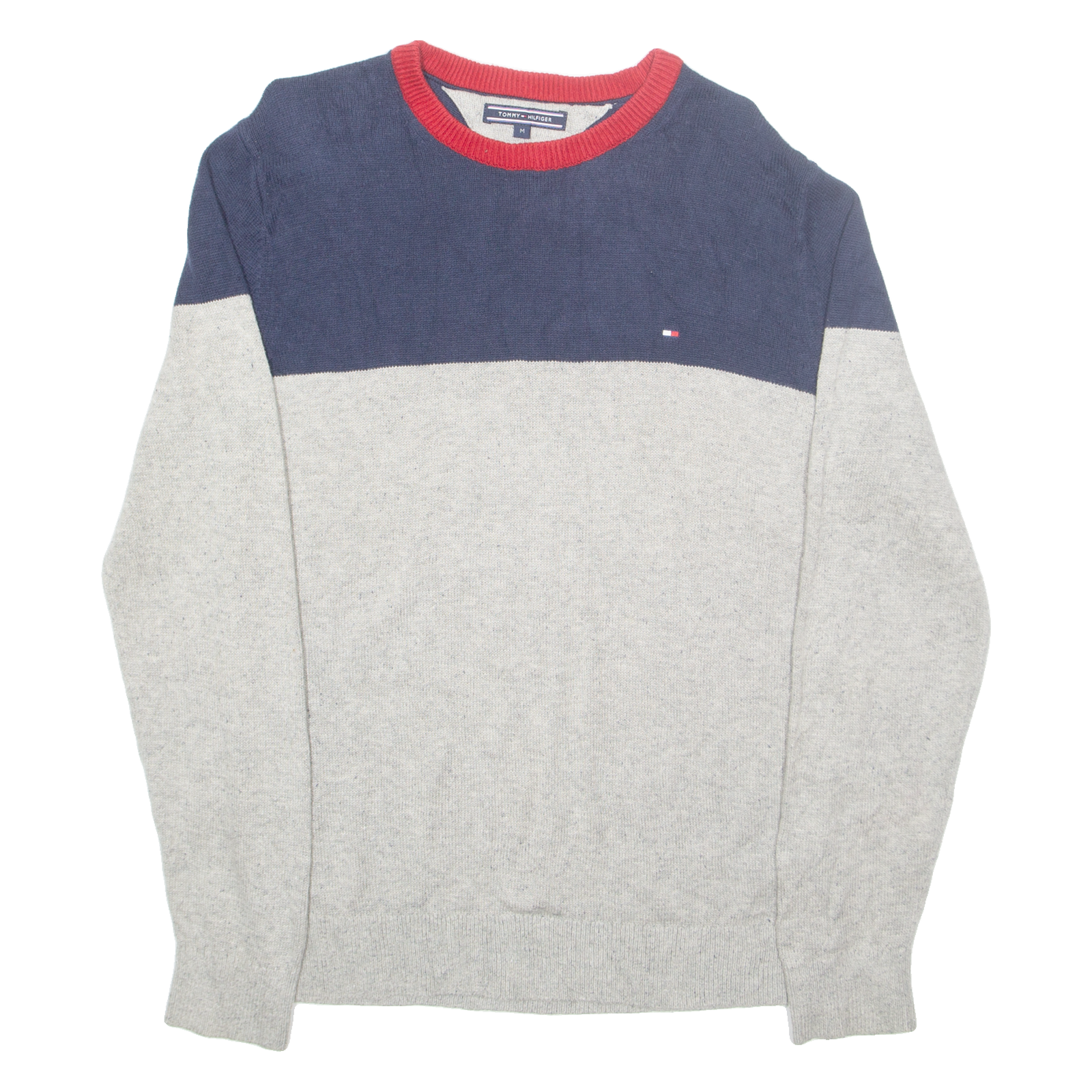 TOMMY HILFIGER Mens Jumper Grey Tight Knit M Refurbished - N/A refurbished available on Cerqular