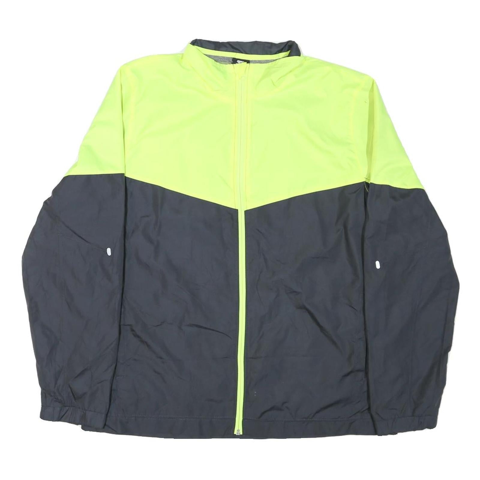STARTER Mens Yellow & Grey Colourblock Zip Jacket L Polyester Blend Casual Refurbished - N/A refurbished available on Cerqular