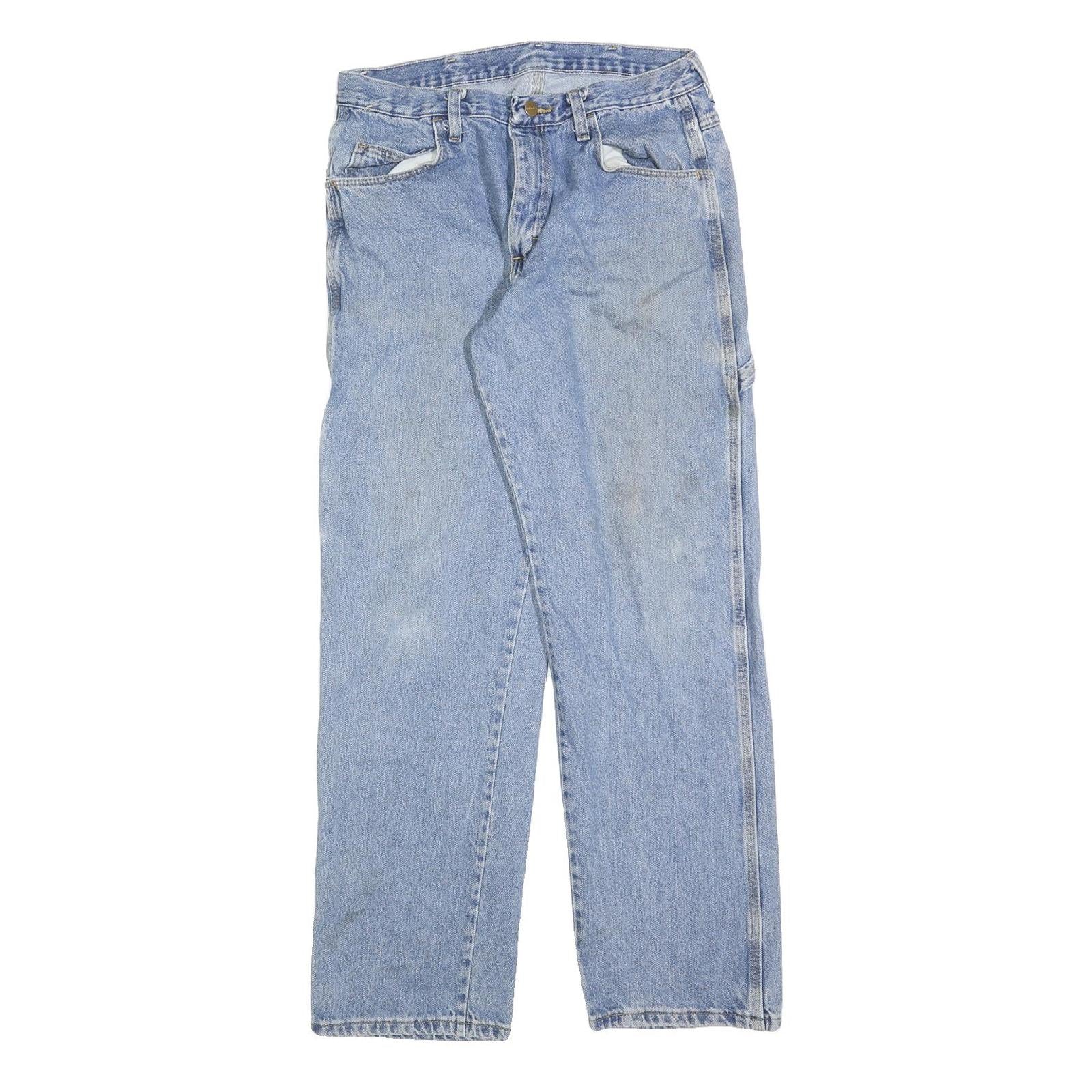 CARHARTT Mens Jeans Blue Regular Straight Denim Light W30 L32 Workwear Refurbished - N/A refurbished available on Cerqular