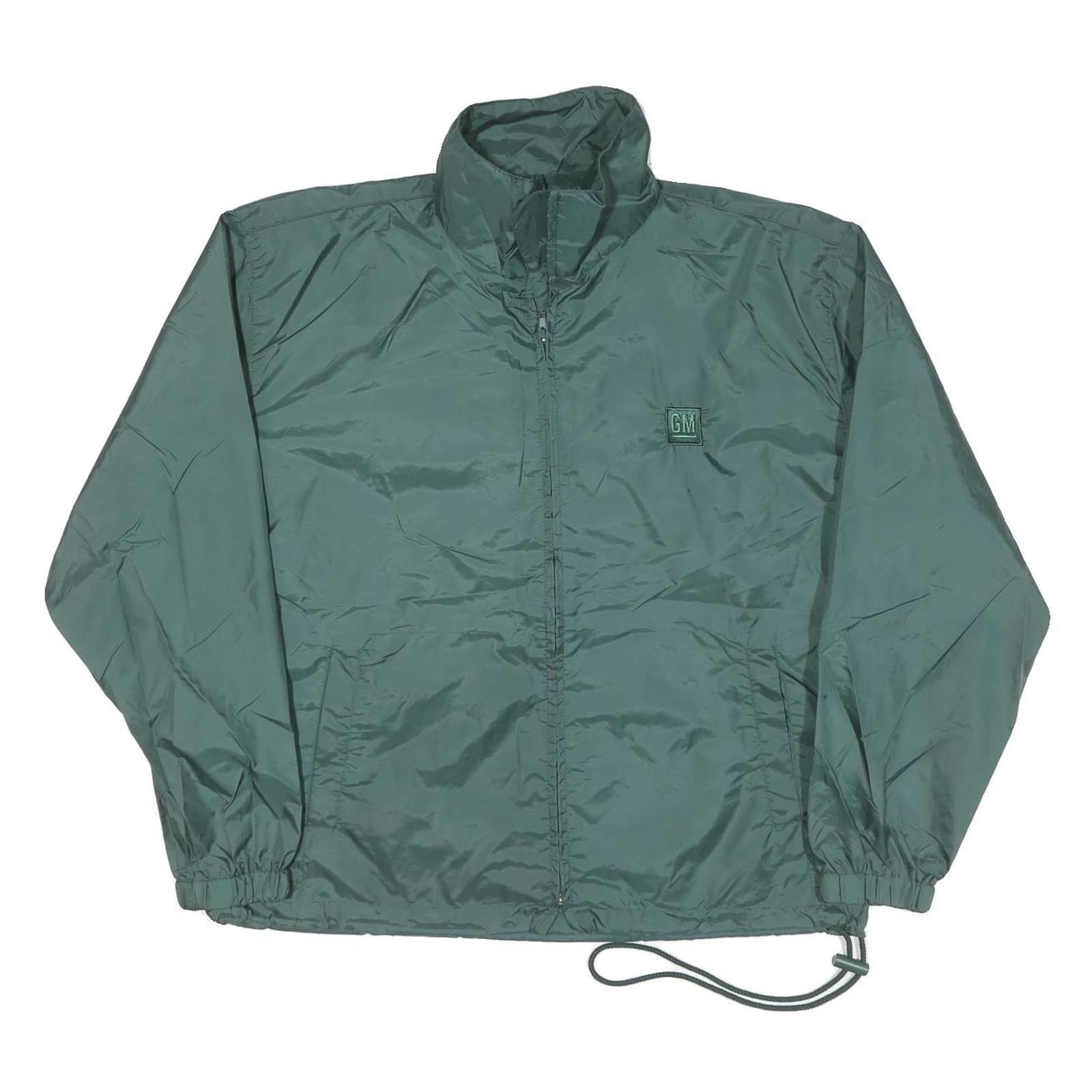 LAL Mens Green Nylon Jacket S Plain Zip Closure Lightweight Casual Refurbished - N/A refurbished available on Cerqular
