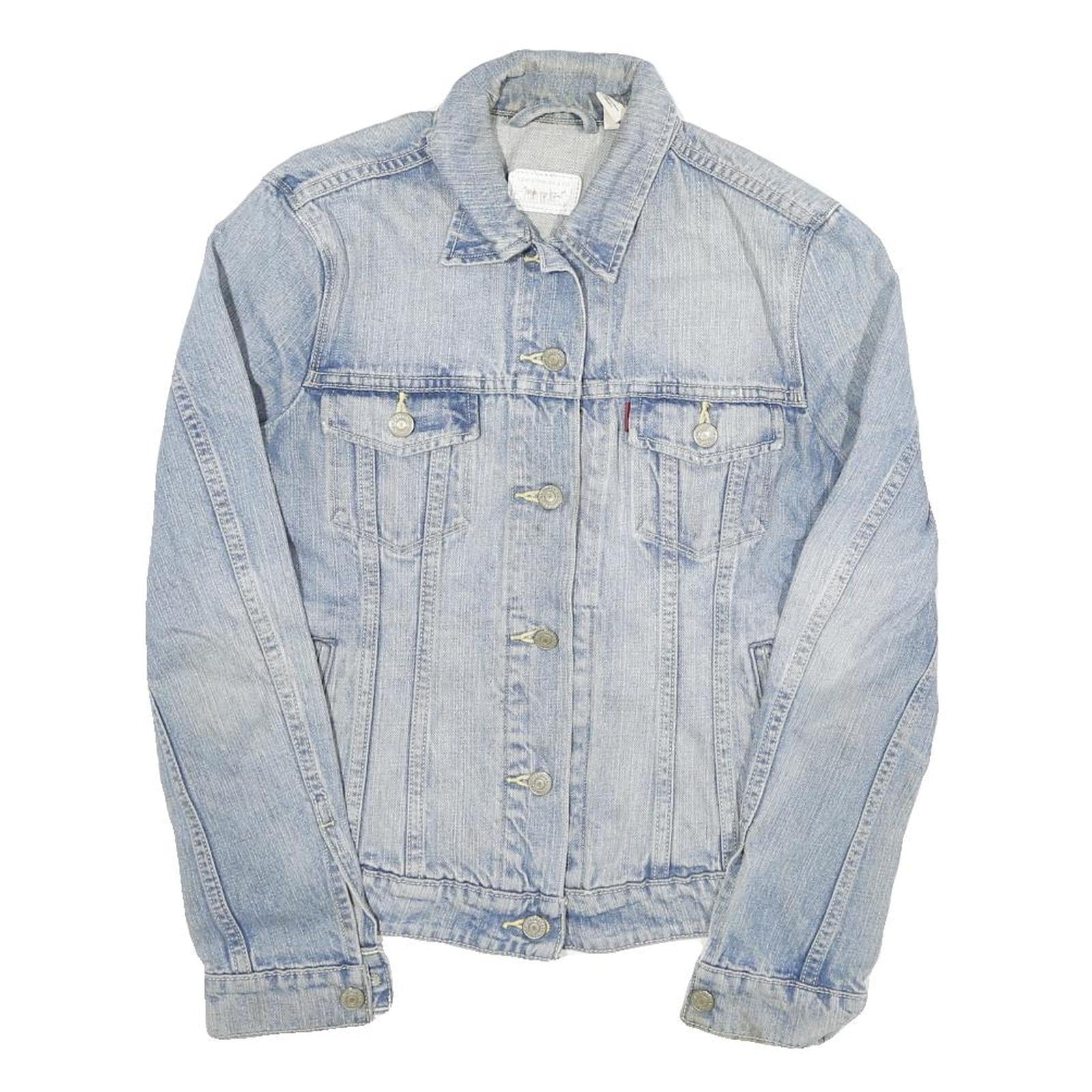 LEVI'S Womens Blue Denim Button Jacket XS Cotton Blend Classic Fit Refurbished - N/A refurbished available on Cerqular