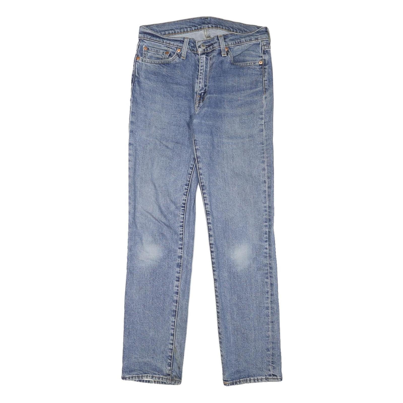LEVI'S Mens Jeans Blue Regular Straight Denim Medium W29 L30 Classic Zip Closure Refurbished - N/A refurbished available on Cerqular