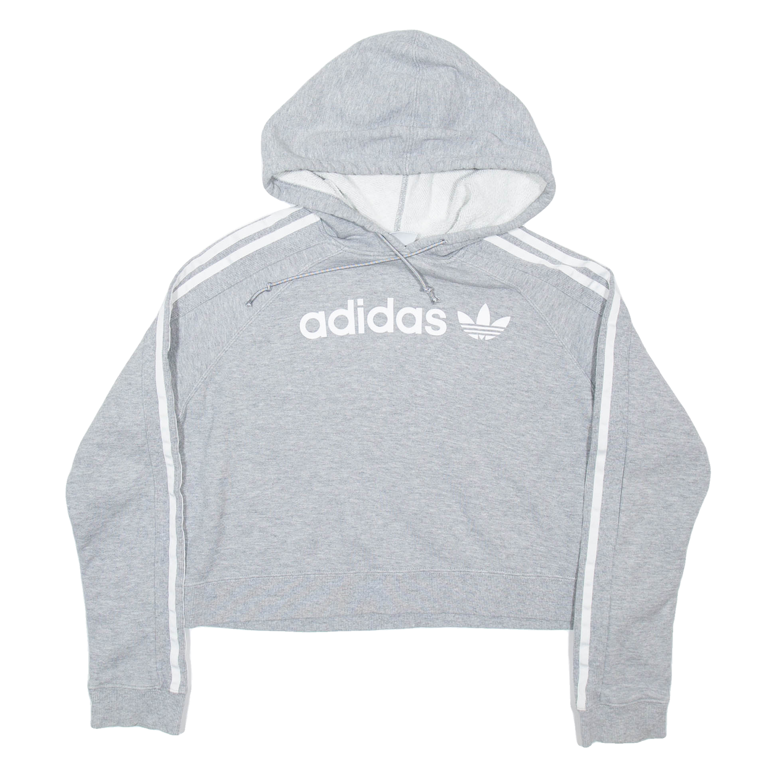 ADIDAS Cropped Womens Grey Hoodie UK 4 Refurbished - N/A refurbished available on Cerqular