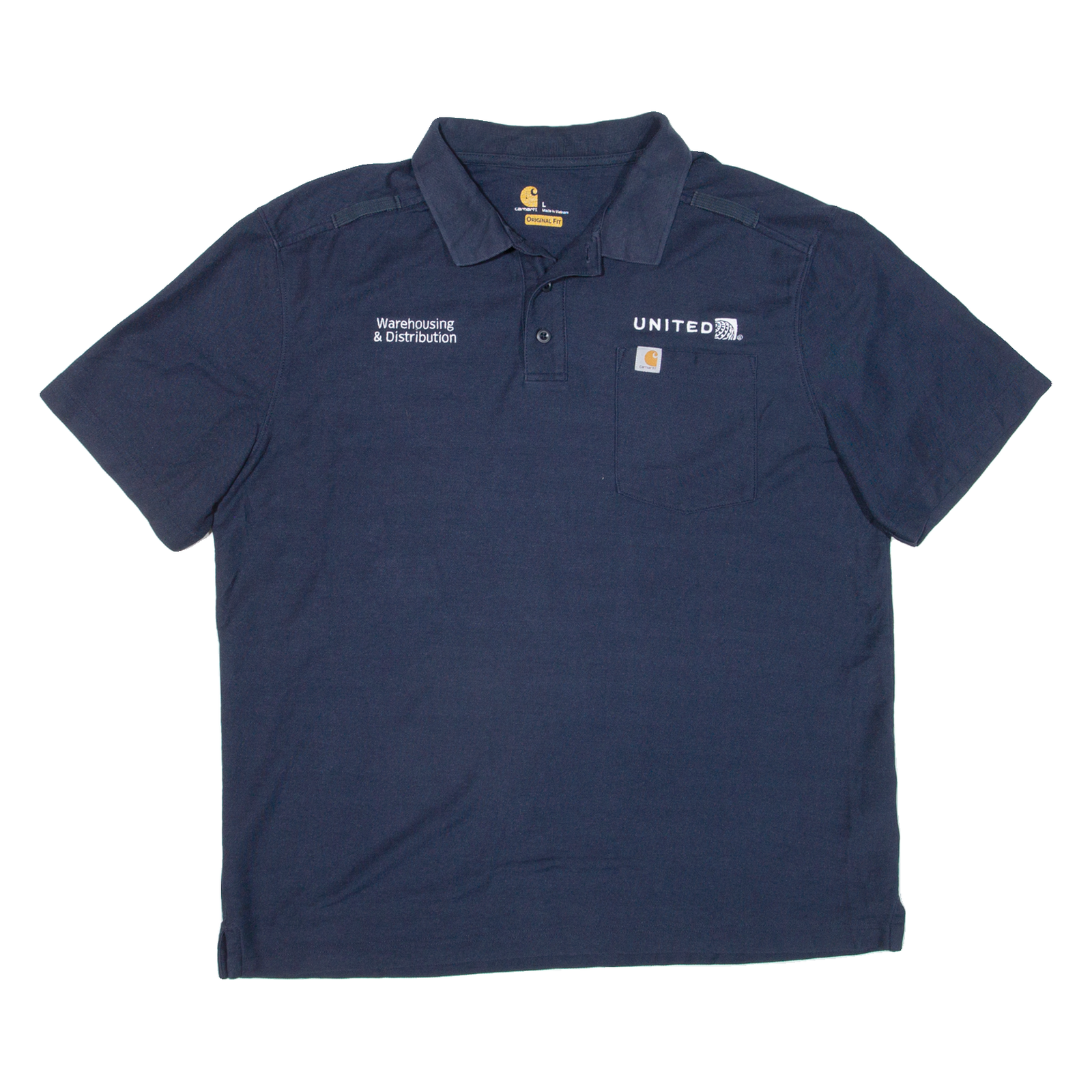 CARHARTT Warehouse And Distribution Mens Polo Shirt Blue L Refurbished - N/A refurbished available on Cerqular