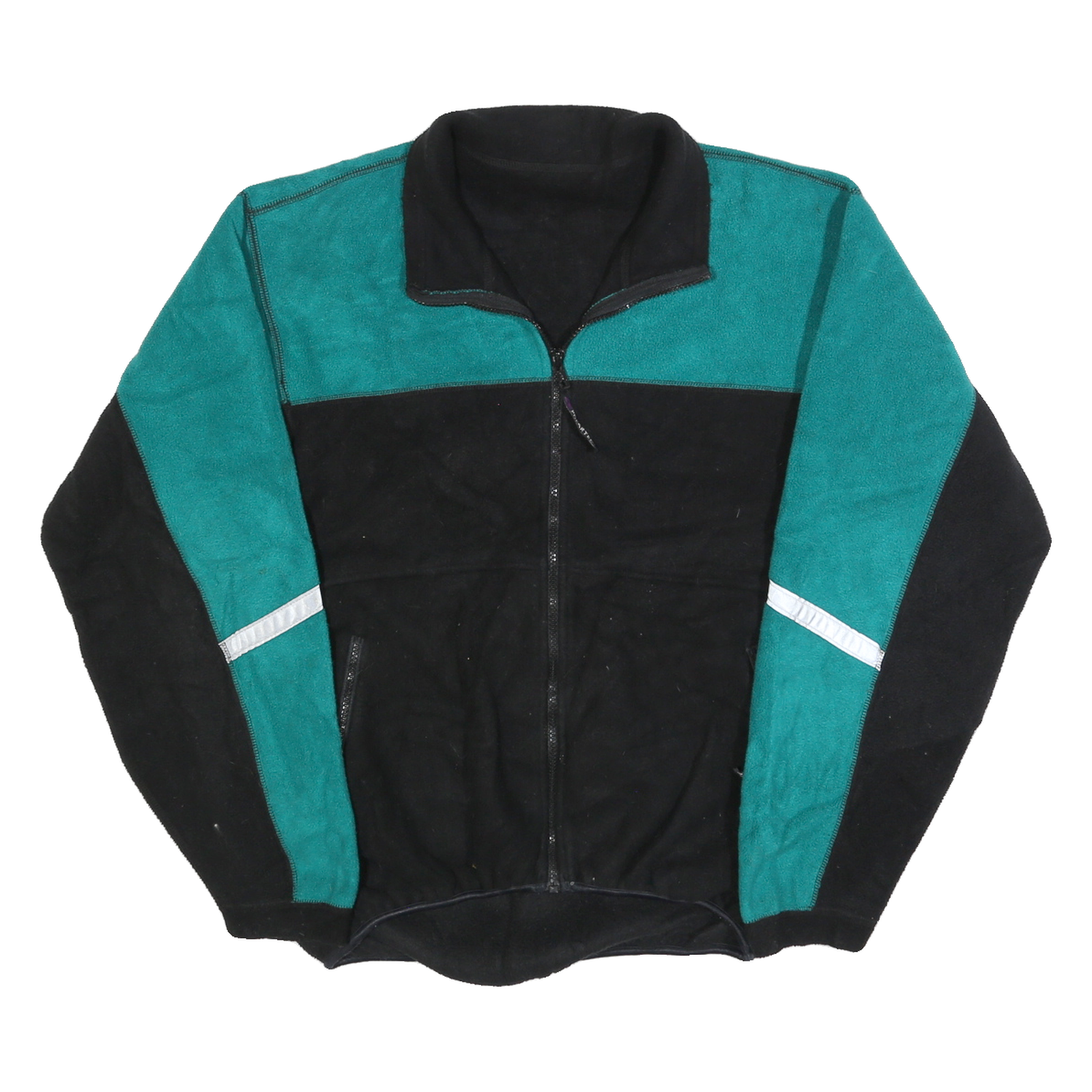 NOVARA Mens Black & Green Patterned Full Zip Fleece Jumper M Outdoor Cycling Refurbished - N/A refurbished available on Cerqular