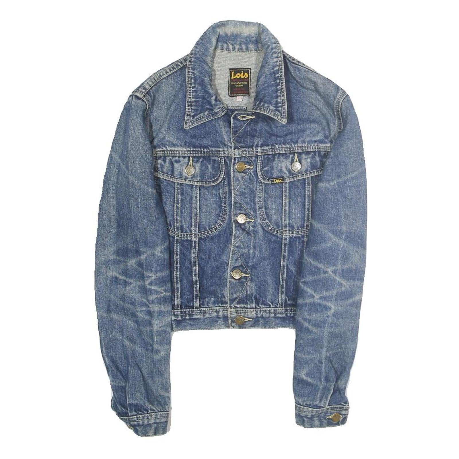 LOIS Mens Blue Denim Jacket S Cotton Button Classic Casual Wear Refurbished - N/A refurbished available on Cerqular