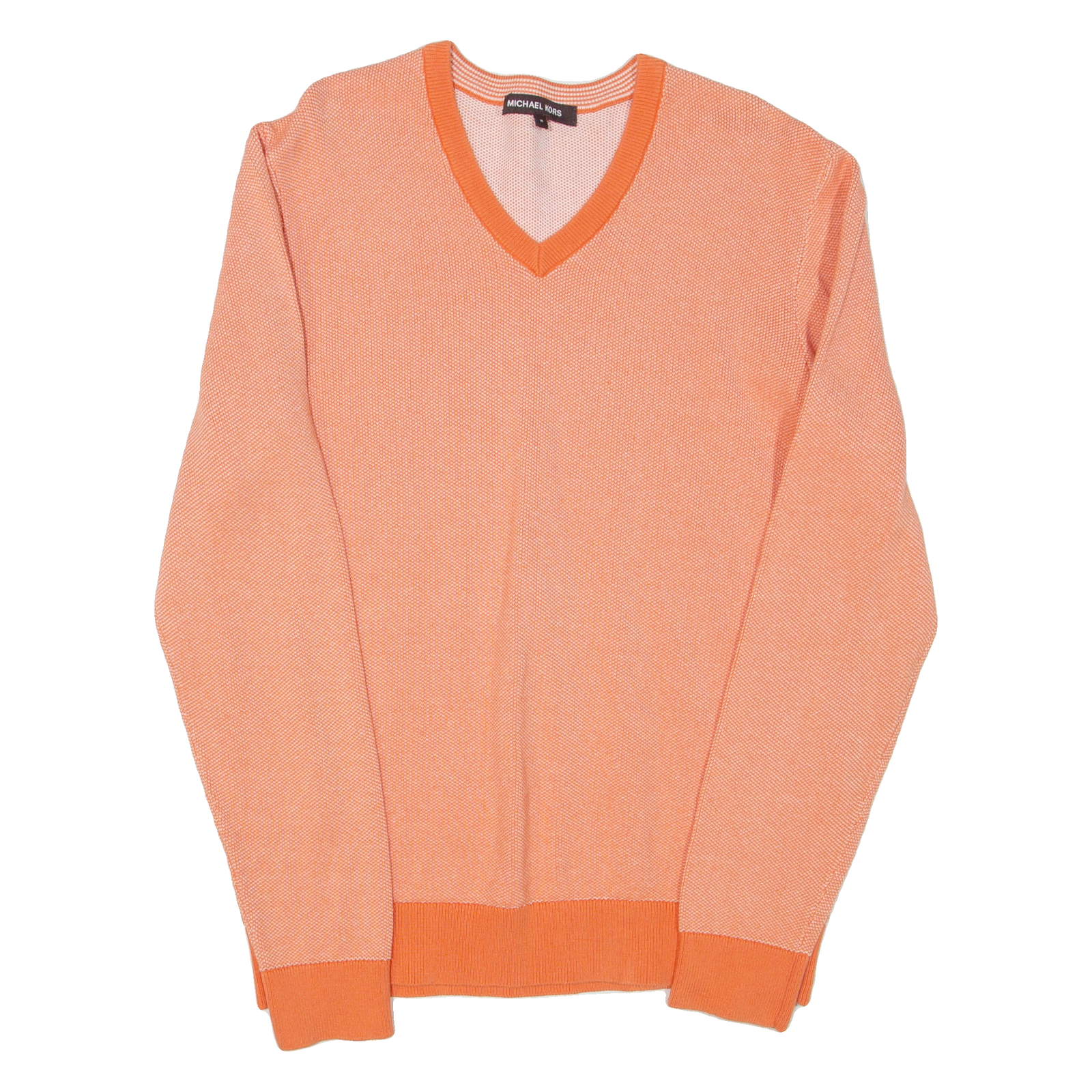 MICHAEL KORS Mens Jumper Orange Tight Knit M Refurbished - N/A refurbished available on Cerqular