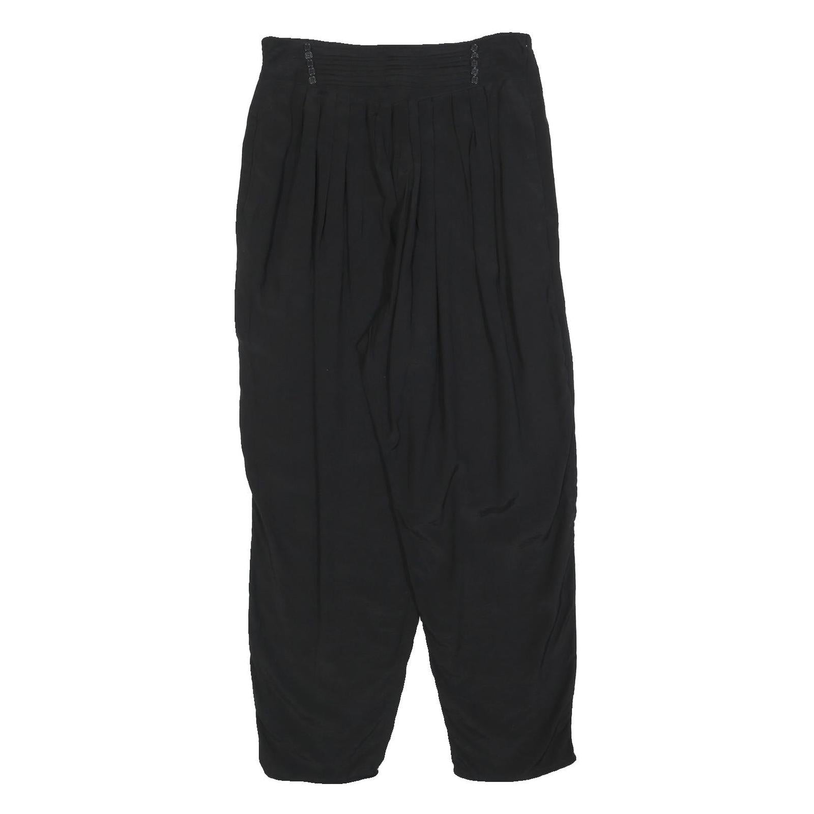 Womens Black Relaxed Trousers W30 L28 Polyester Blend Zip Casual Workwear Refurbished - N/A refurbished available on Cerqular