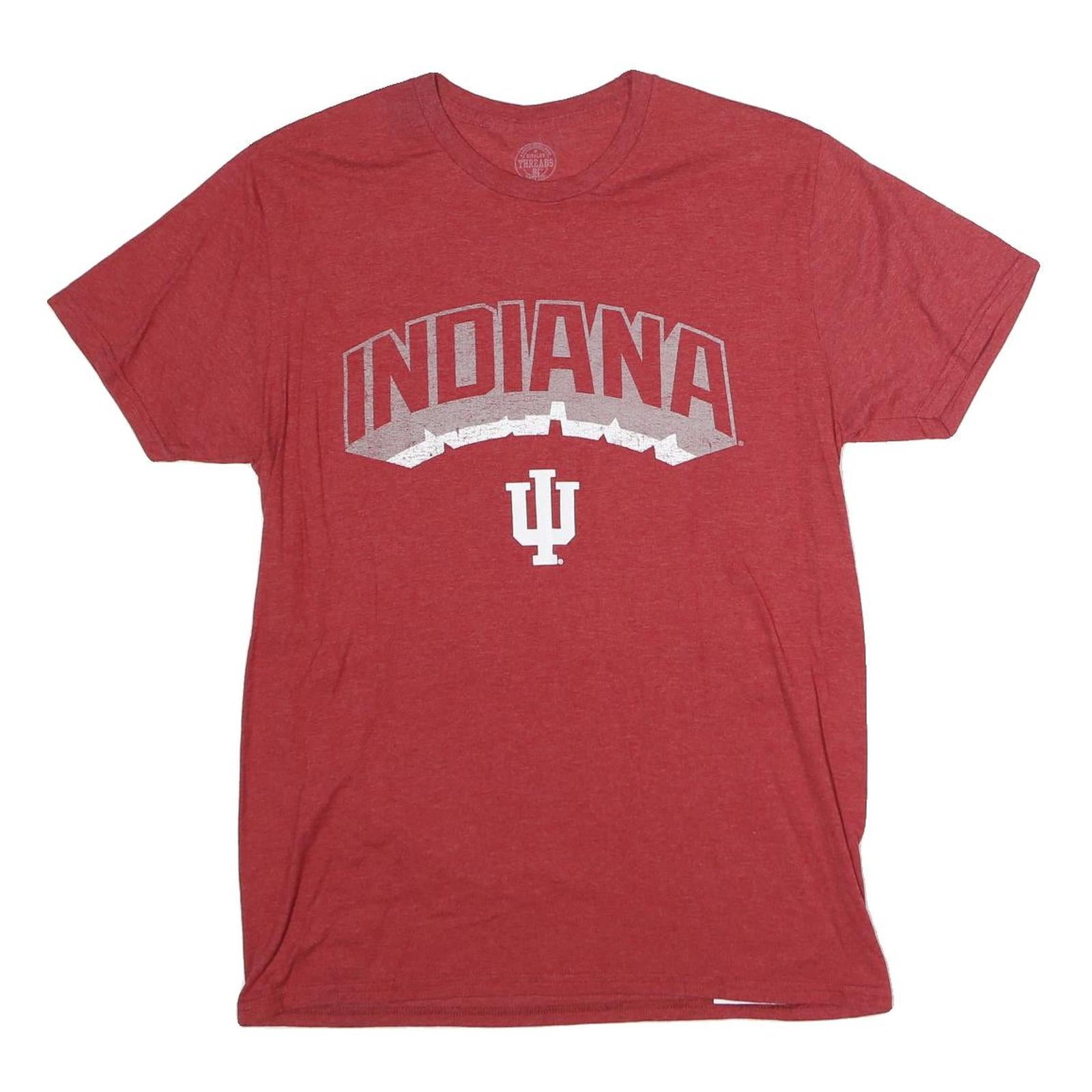RIVALRY THREADS Mens Red Indiana Graphic T-Shirt XL Short Sleeve Crew Neck Refurbished - N/A refurbished available on Cerqular