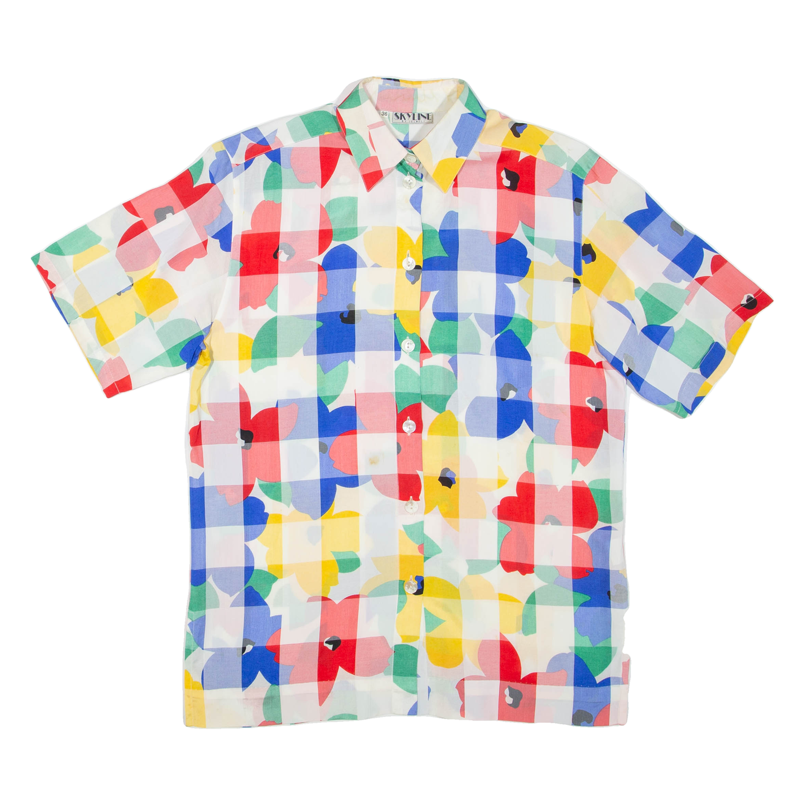 SKYLINE Mens Shirt Blue Viscose Floral M Refurbished - N/A refurbished available on Cerqular