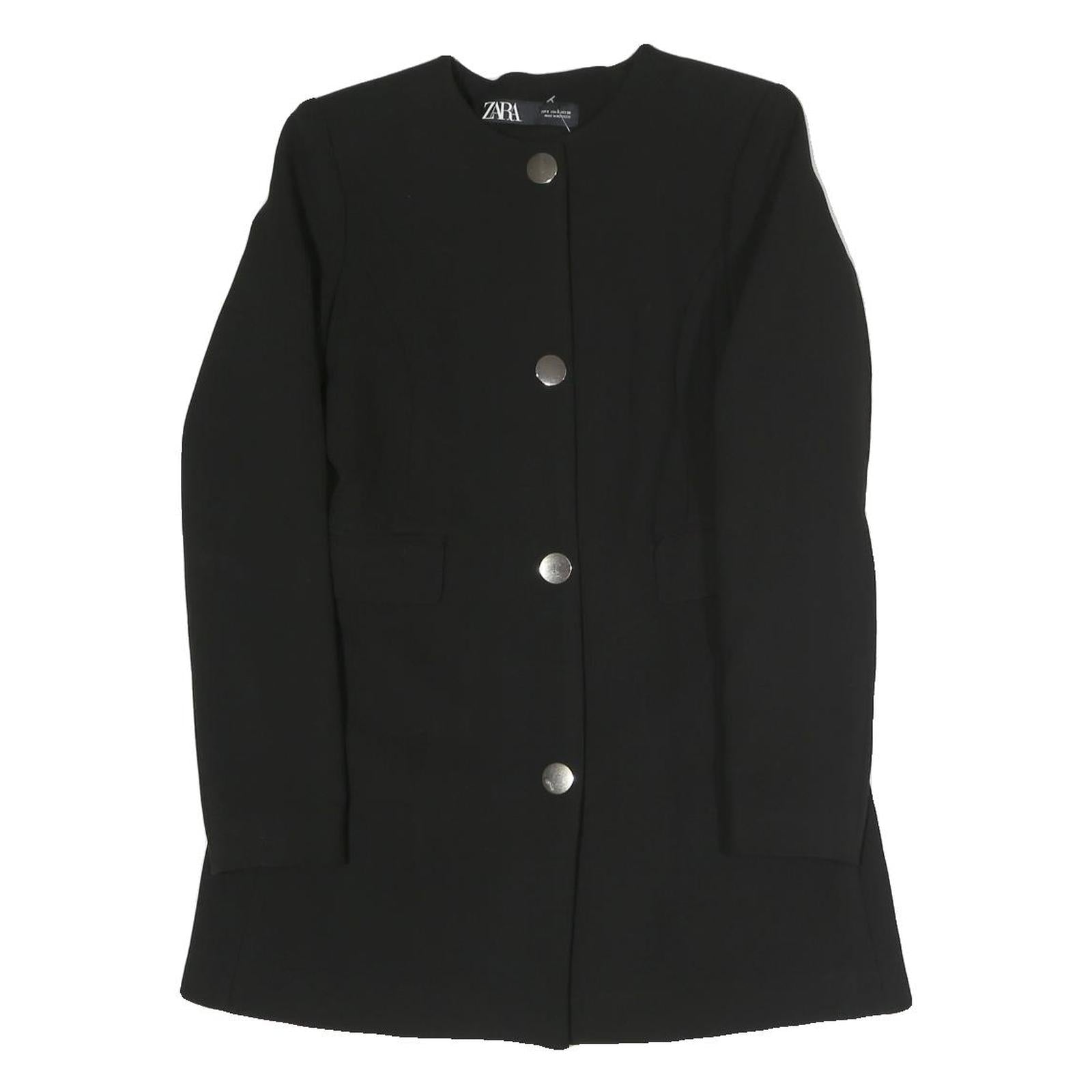 Buy ZARA Womens Black Jacket S Polyester Blend Button Plain Formal Stylish Refurbished - $36.39 ZARA Womens Black Jacket S Polyester Blend Button Plain Formal Stylish Refurbished - N/A refurbished available on Cerqular