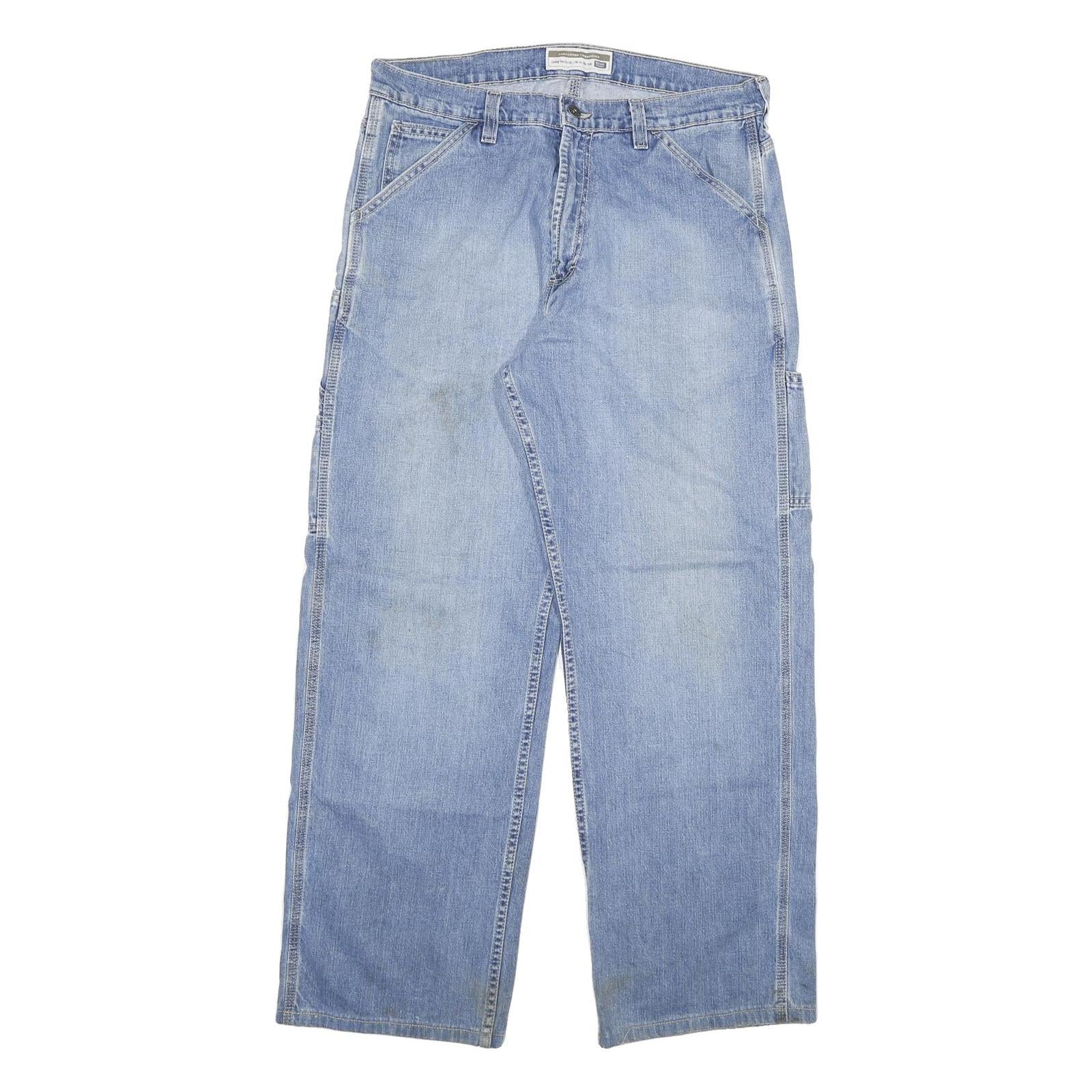 DENVER HAYES Mens Jeans Blue Relaxed Straight Denim Medium W34 L32 Casual Refurbished - N/A refurbished available on Cerqular