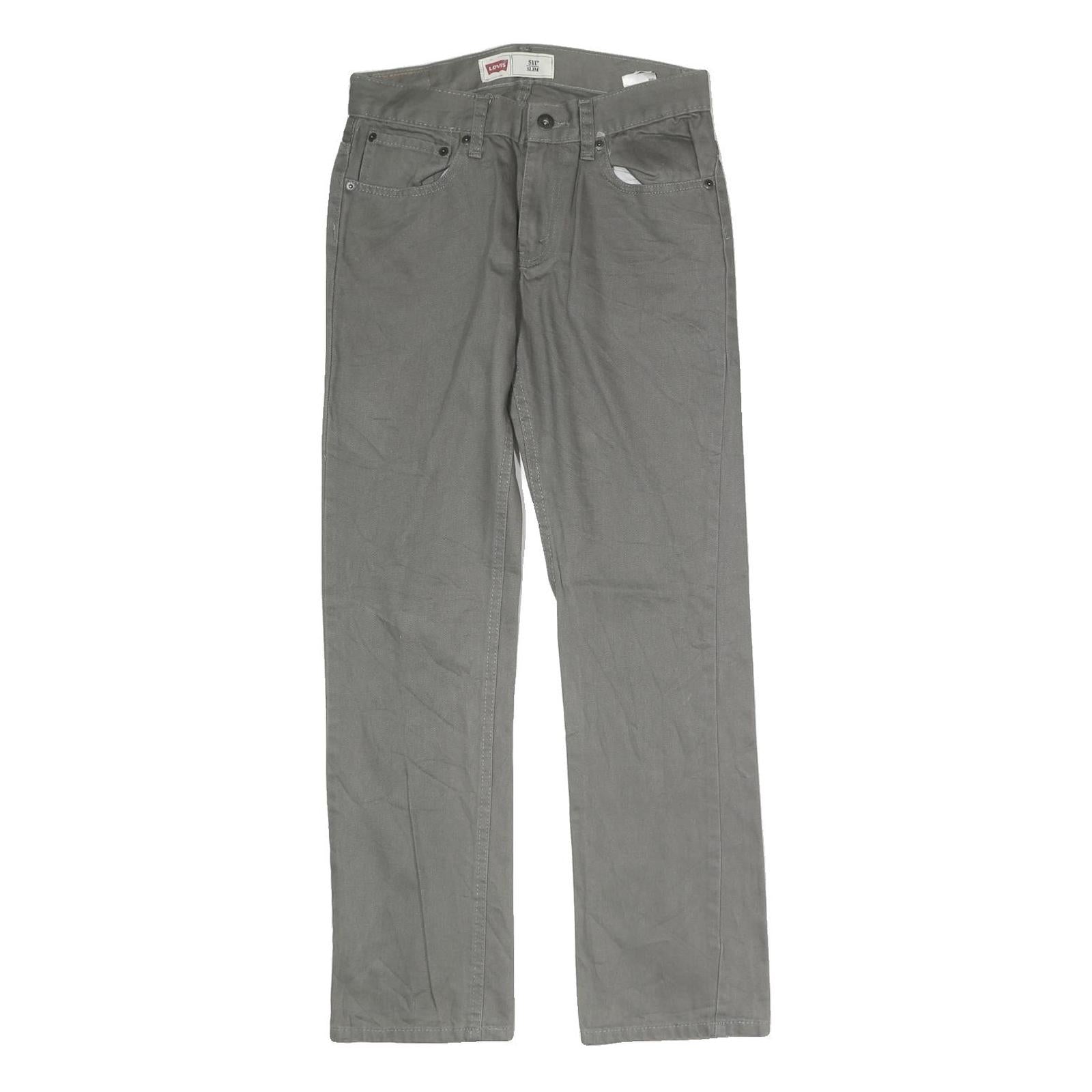 LEVI'S 511 Mens Jeans Grey Regular Slim Denim Medium W28 L28 Classic Zip Refurbished - N/A refurbished available on Cerqular