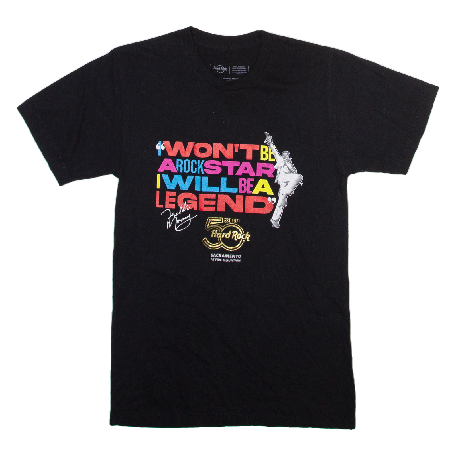HARD ROCK CAFE Freddie Mercury Mens Band T-Shirt Black S Refurbished - N/A refurbished available on Cerqular