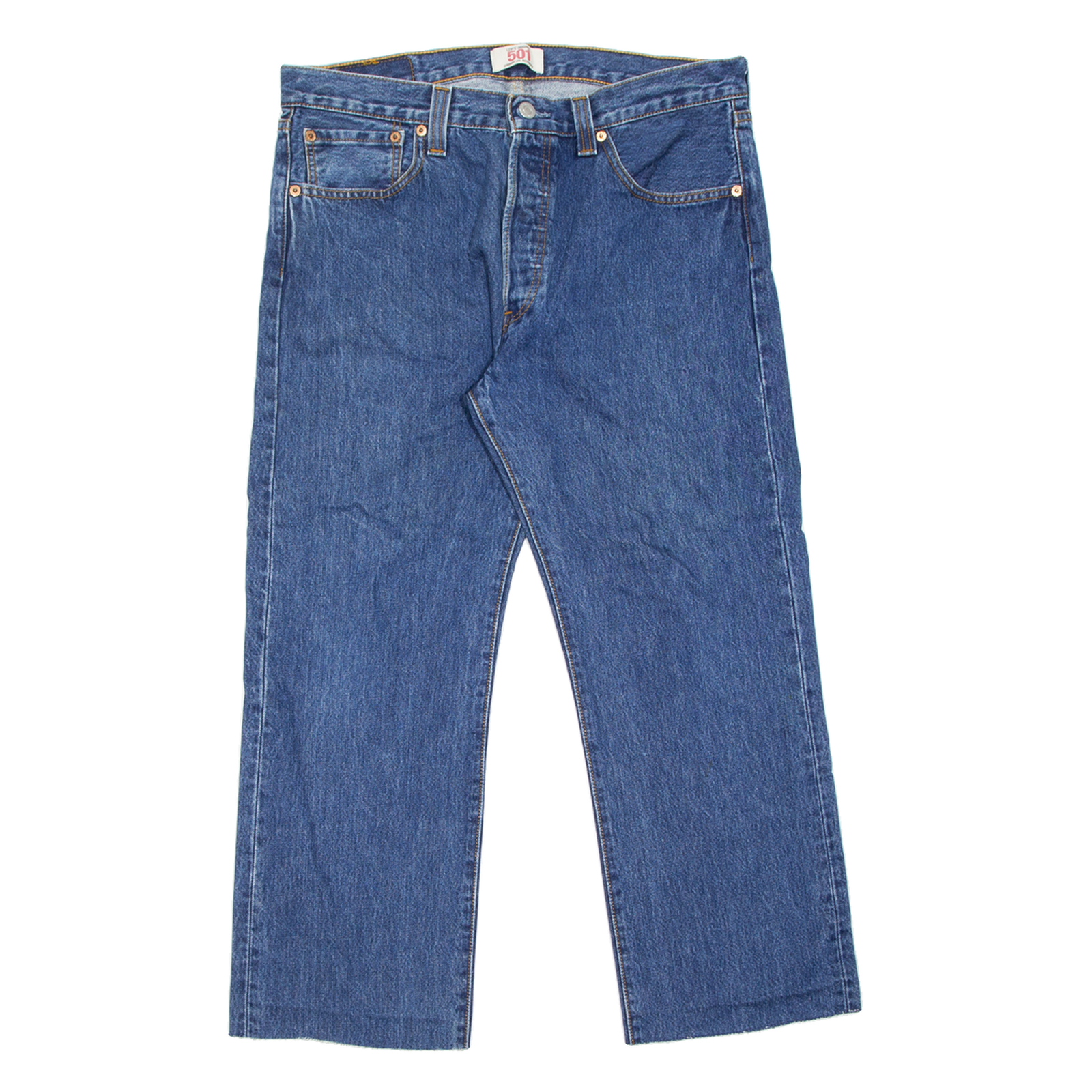 LEVI'S 501 Jeans Mens Blue Regular Straight Stone Wash W34 L25 Refurbished - N/A refurbished available on Cerqular